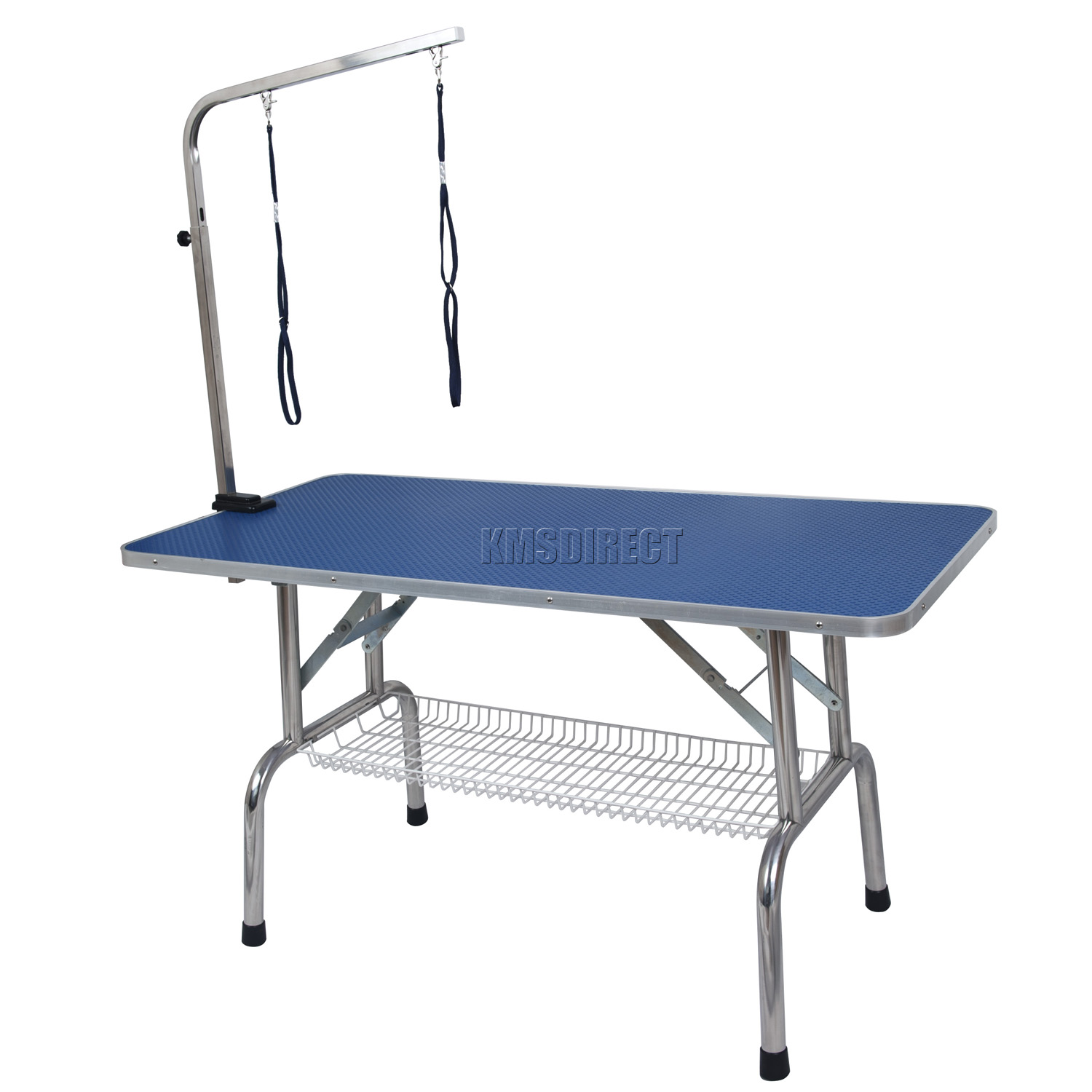 Large 48" Folding Dog Pet Grooming Table Portable Adjustable With Arm