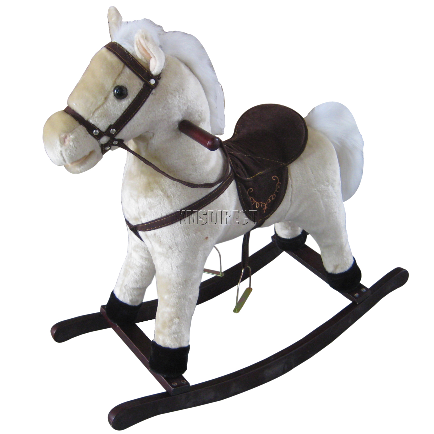 Children Kid 68cm Small White Rocking Horse With Sound Great
