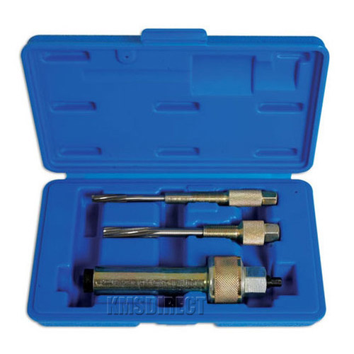 3 PC Piece Glow Plug Puller Removal Remover Cleaner and Reamer Tool Set