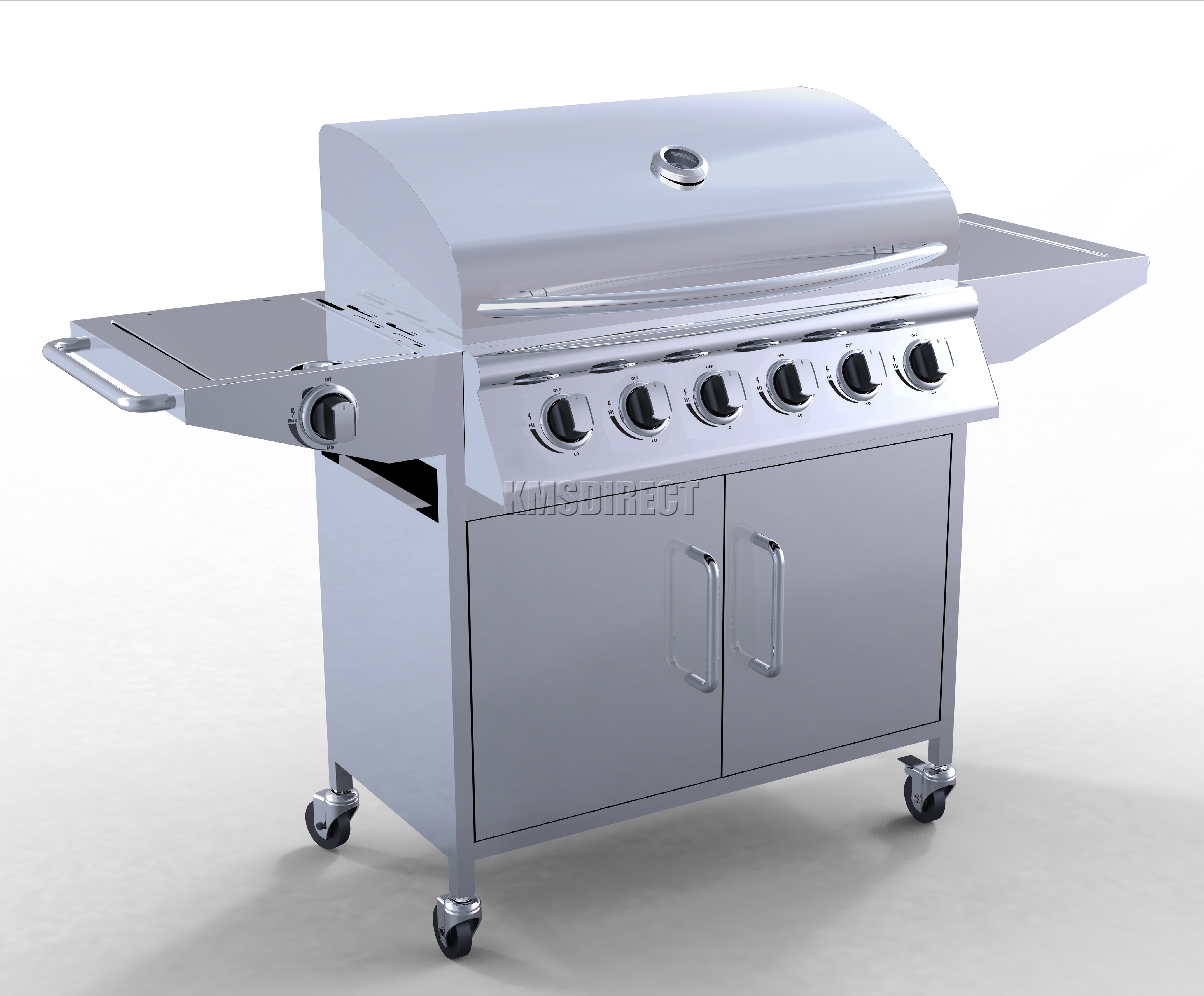 FoxHunter 6 Burner BBQ Gas Grill Stainless Steel Barbecue + 1 Side Outdoor New