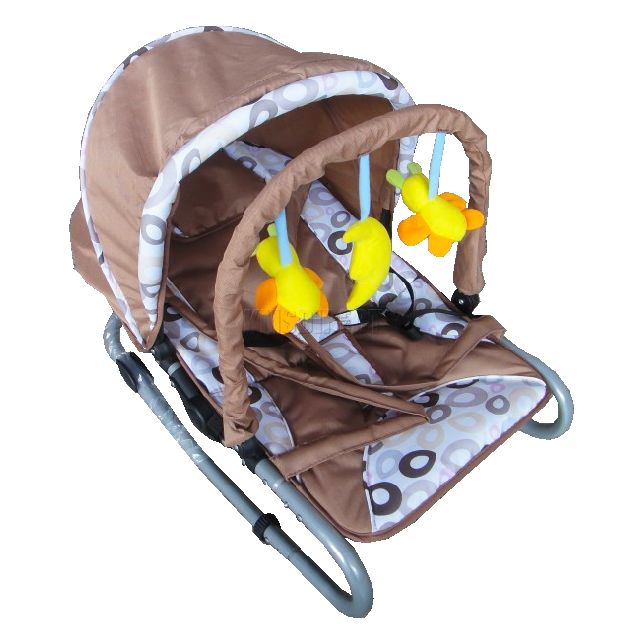 Baby Child Bungee Bouncer Rocker Recline chair With Hood and Toy Bar