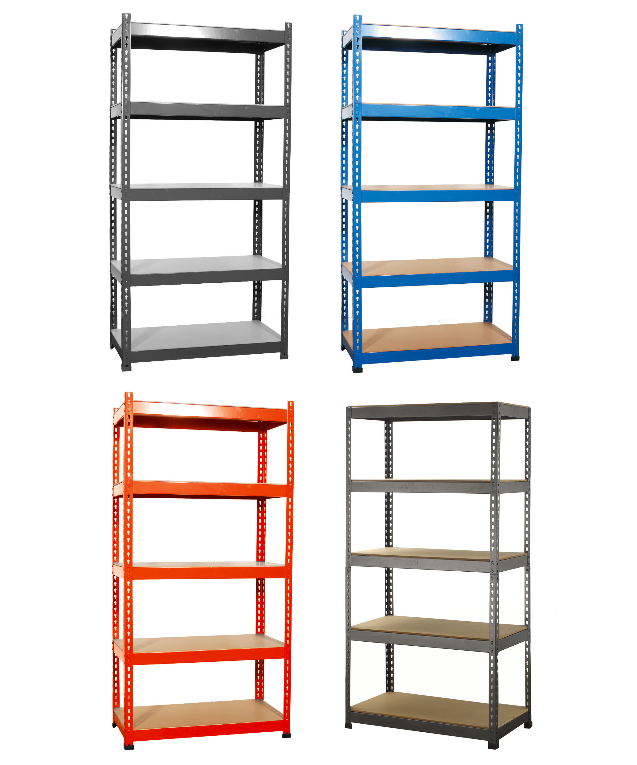 180cm 80W Boltless 5 Tier Heavy Duty Garage Storage Steel Shelving