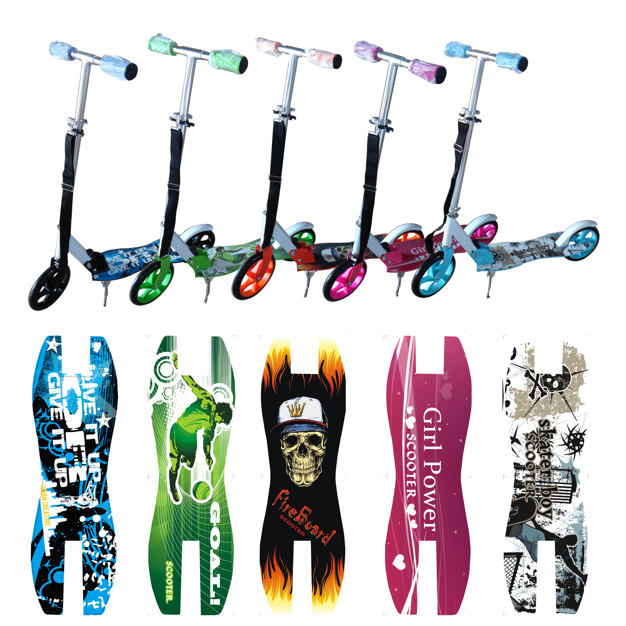 Pro Kids Aluminium Folding Urban Push Kick Scooter Adjustable Ride 2