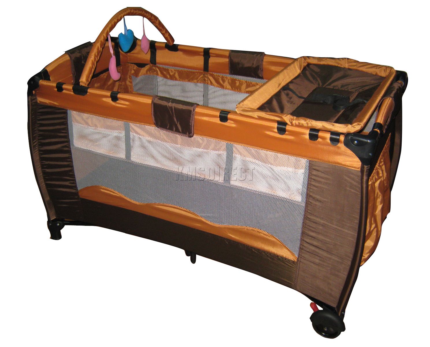 Portable Child Baby Travel Cot Bed Playpen Play Pen New Coffee