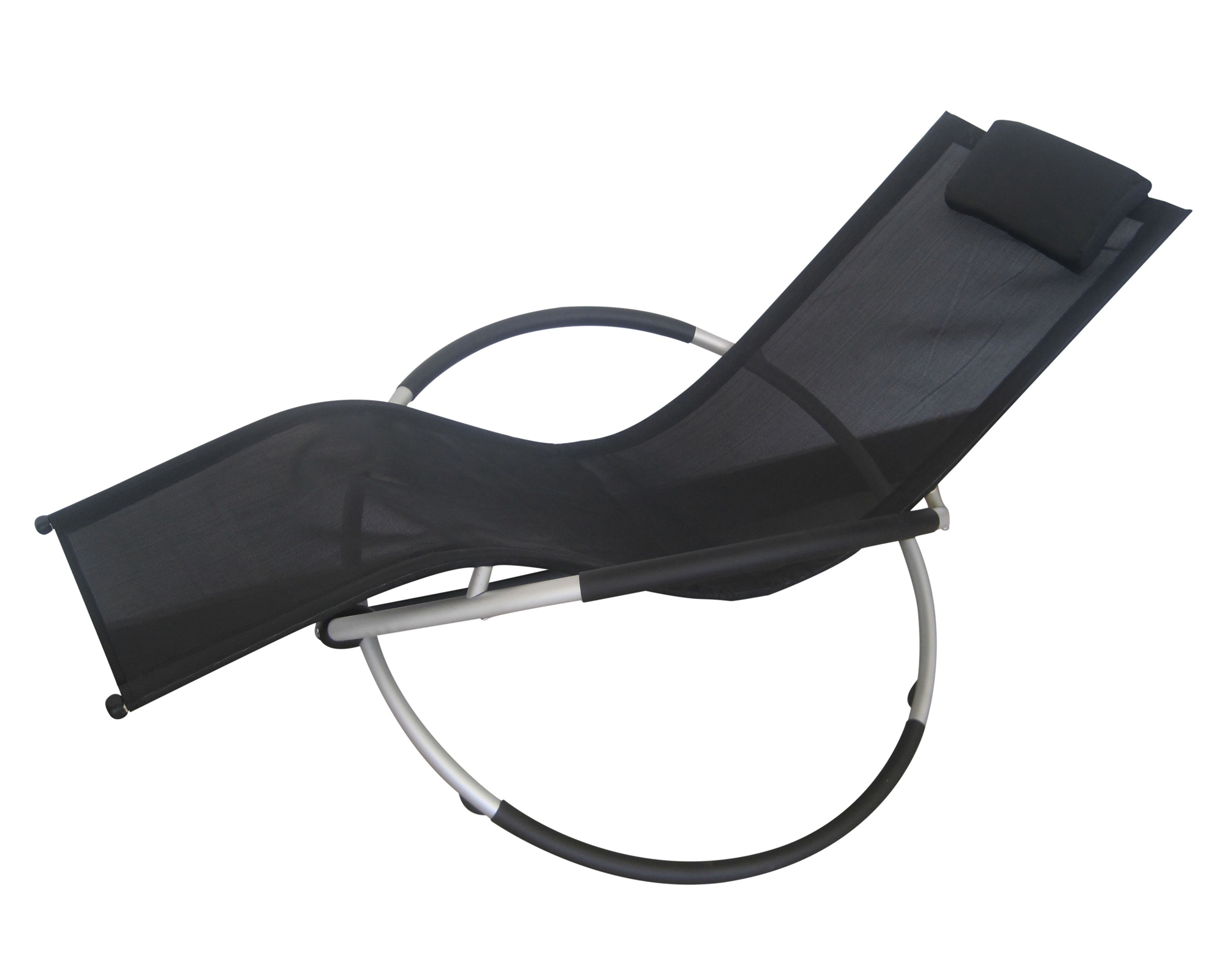  Gravity Garden Folding Recliner Rocking Chair Sun Lounger Black | eBay