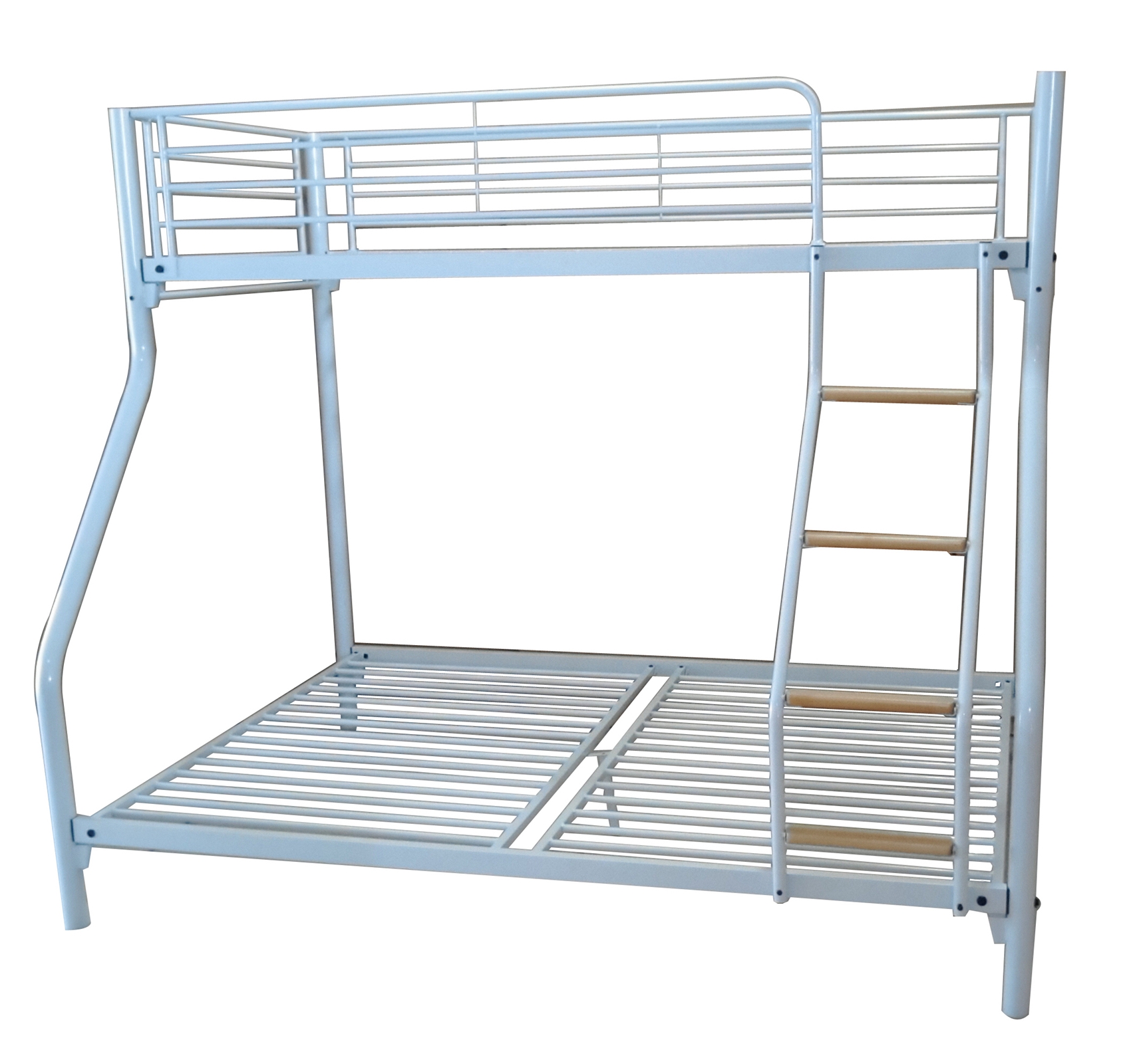 FoxHunter White Kids Triple Sleeper Bunk Bed Metal Frame No Mattress