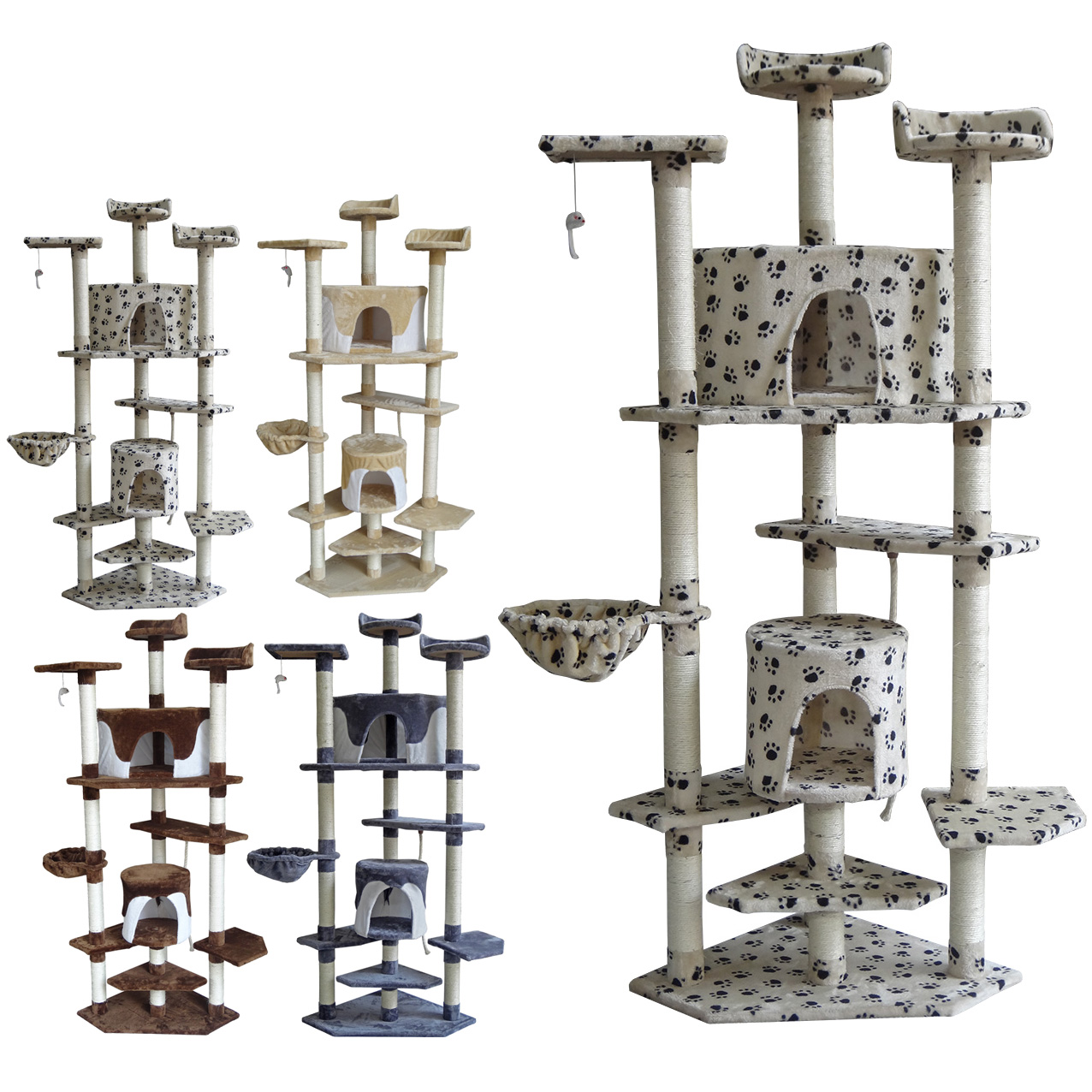 Kitten Cat Tree Scratcher Scratching Post Sisal Climbing Toy Activity