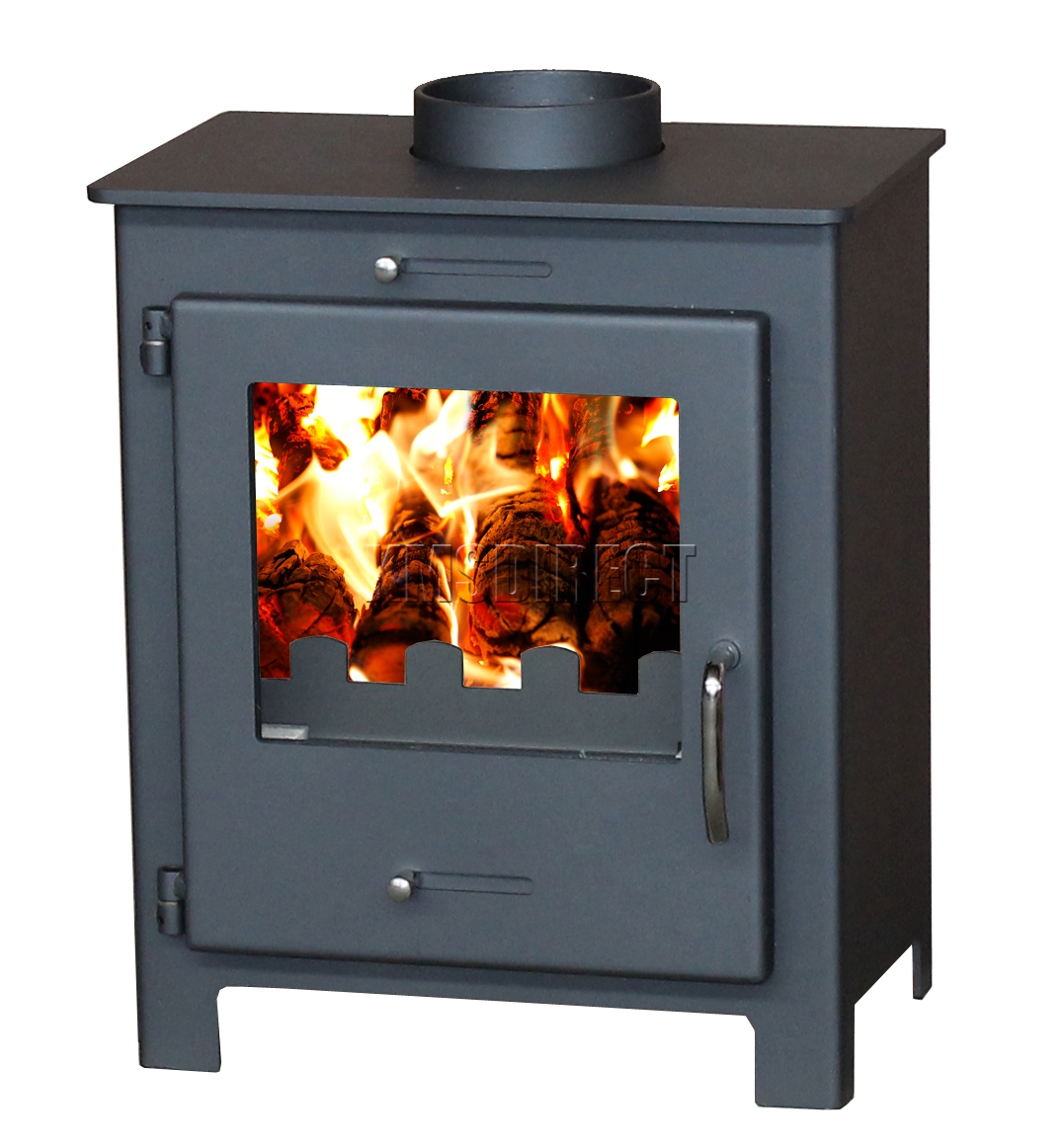 Nero 6KW Modern Multi Fuel Wood Burning Log Burner Stove Black