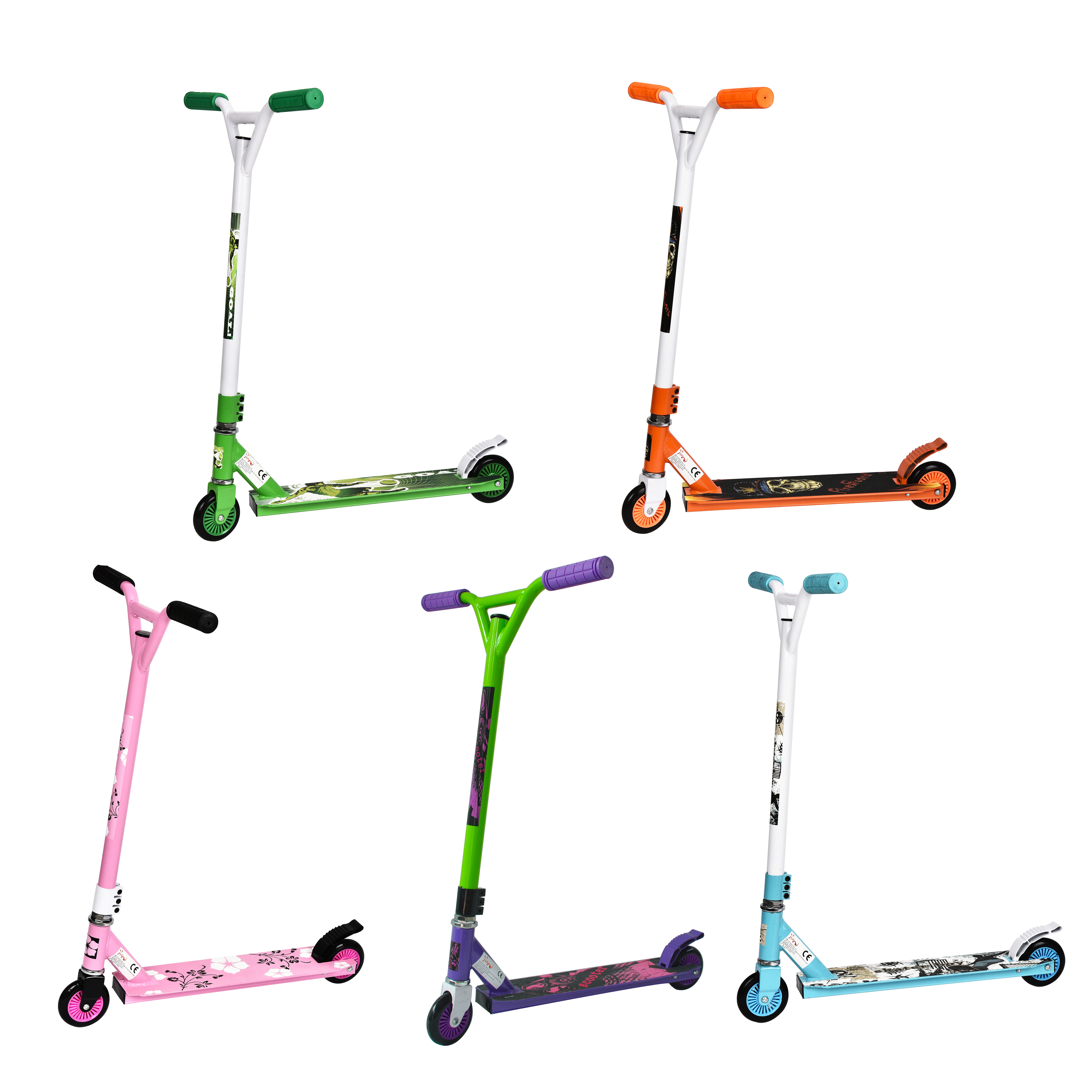 FoxHunter Stunt Scooter New Kids Adult Pro Push 360 Degree Fixed Bar