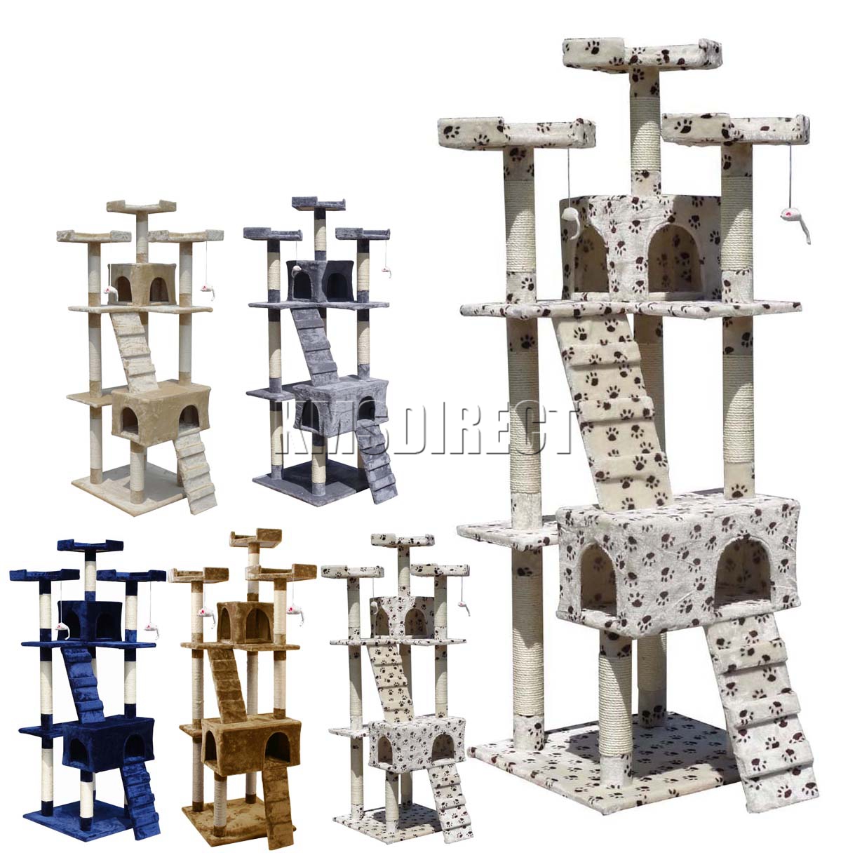 Kitten Cat Tree Scratcher Scratching Post Sisal Climbing Toy Activity