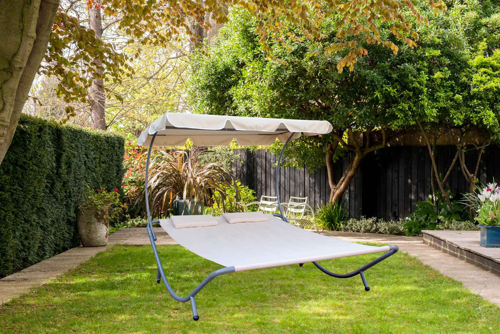 FoxHunter Garden Outdoor Patio Double Sun Lounger Day Bed Hammock