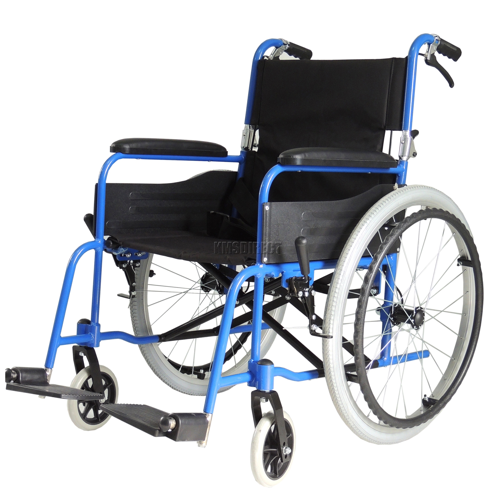 FoxHunter Self Propelled Folding Lightweight Transit Wheelchair