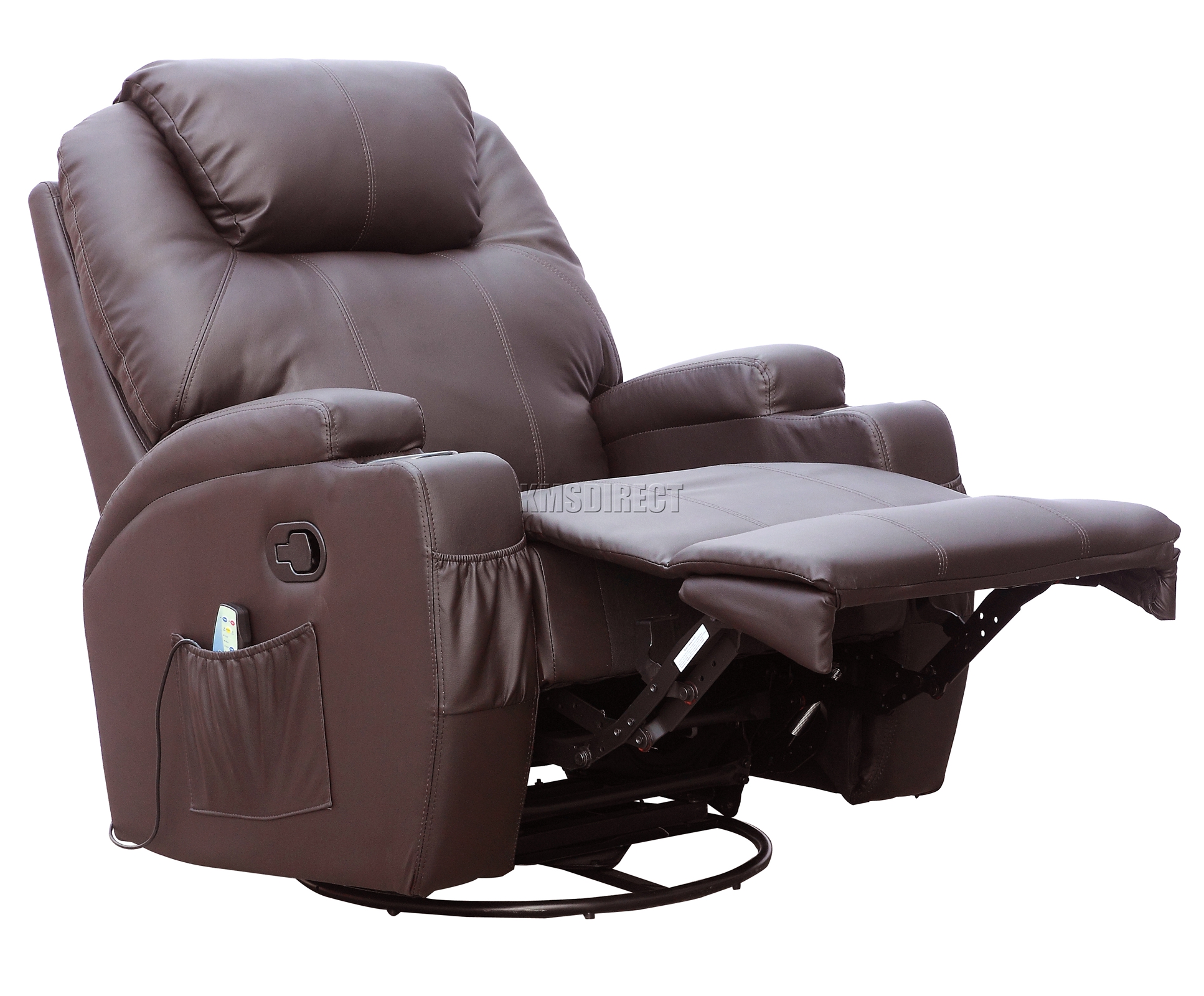 foxhunter bonded leather massage cinema recliner sofa chair