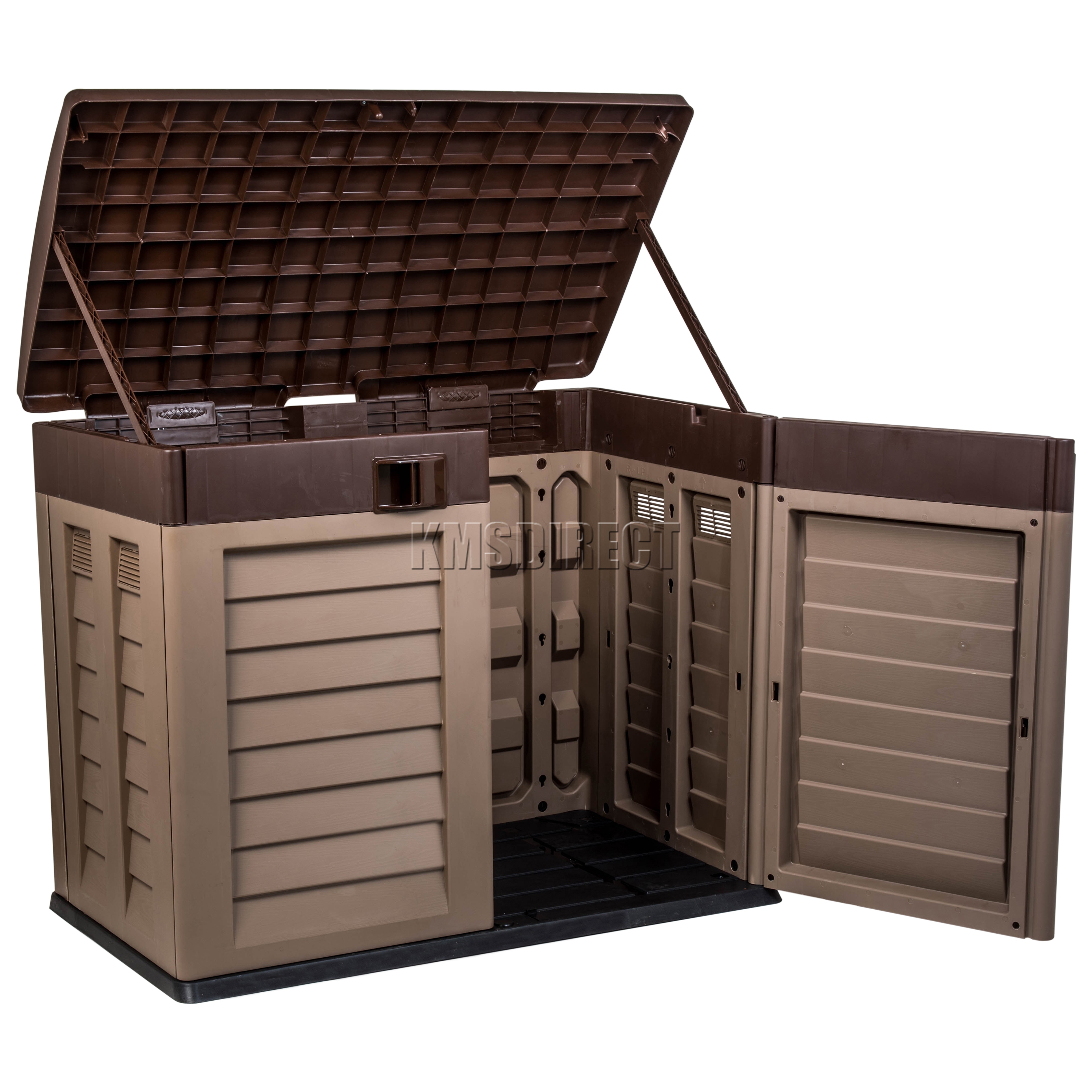 Starplast Outdoor Plastic Garden Low Shed Box Chest Storage Unit Tools