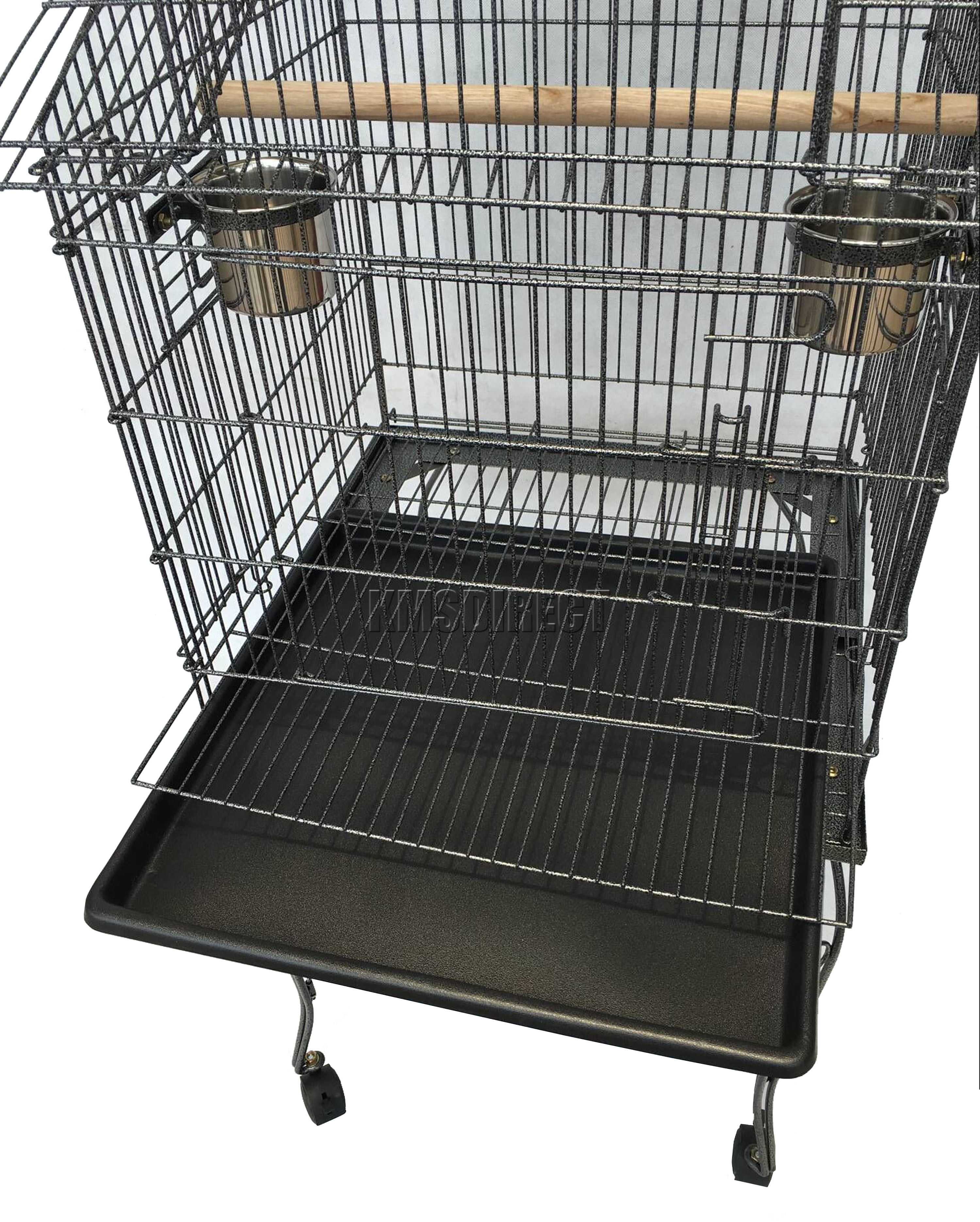 FoxHunter Large Metal Bird Cage With Stand Aviary Parrot Budgie Canary