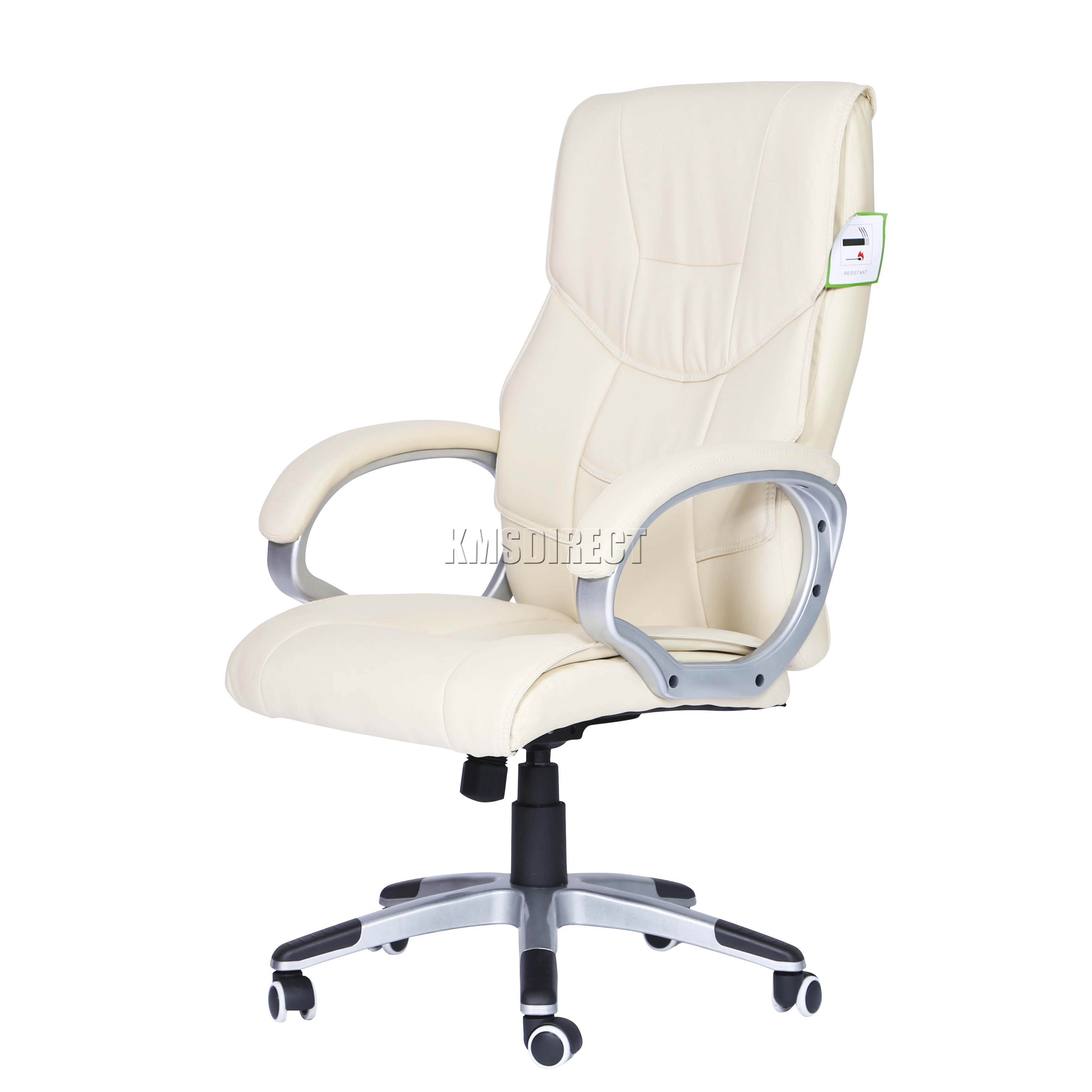 FoxHunter Computer Executive Office Chair PU Leather Swivel High Back OC08 Beige