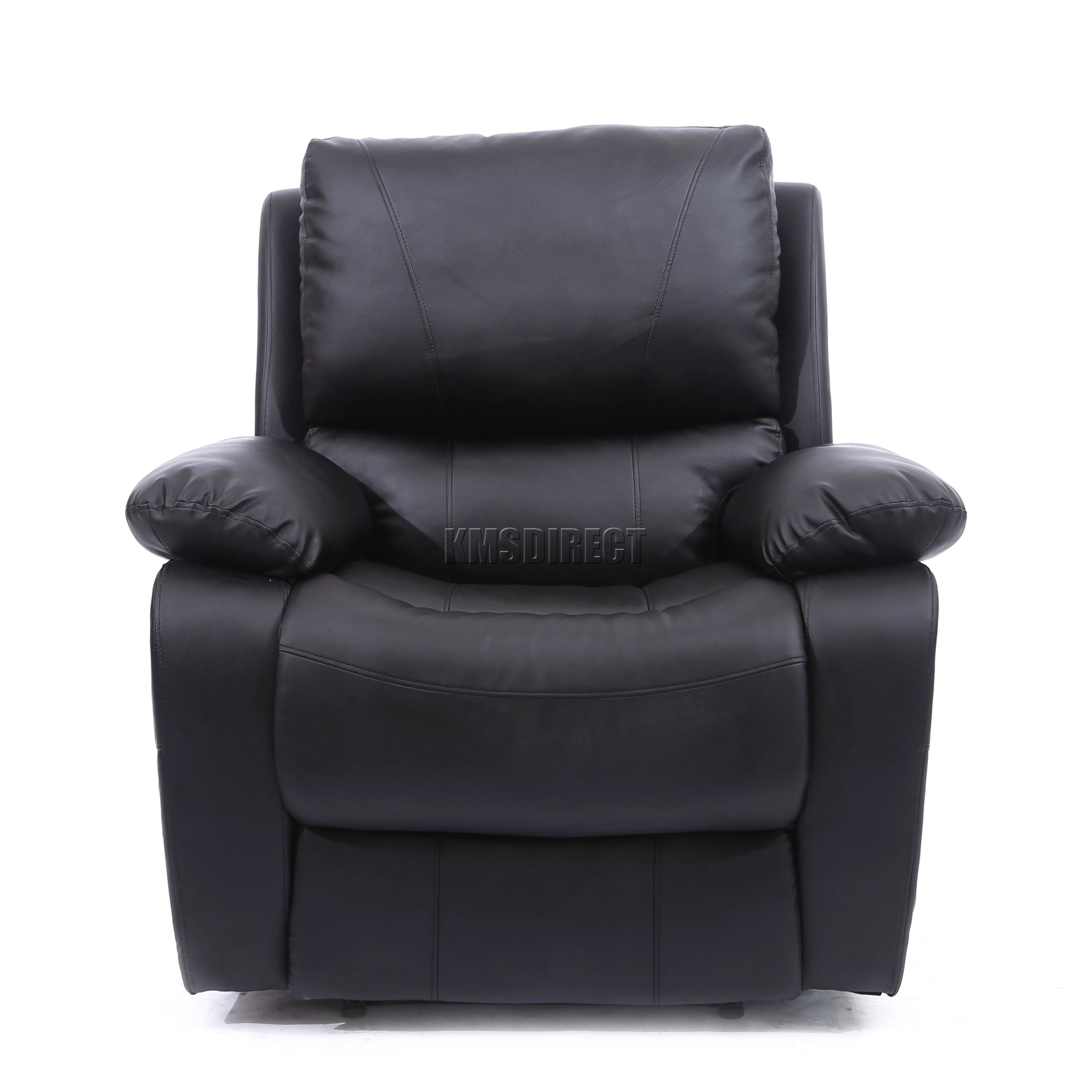 FoxHunter Leather Massage Cinema Recliner Chair Sofa Armchair Heating
