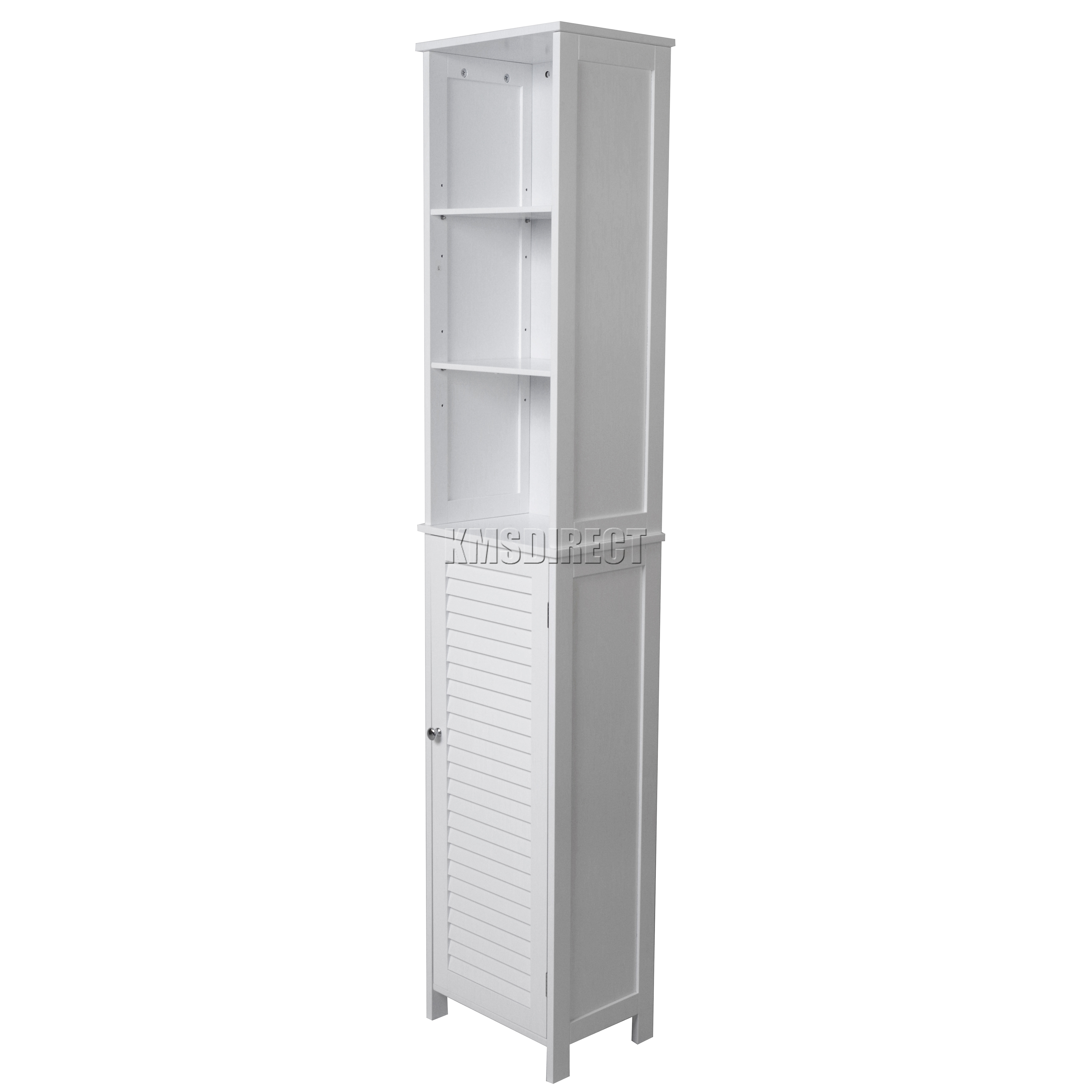 FoxHunter Wall Mount Wooden Bathroom Cabinet Tall Shelving
