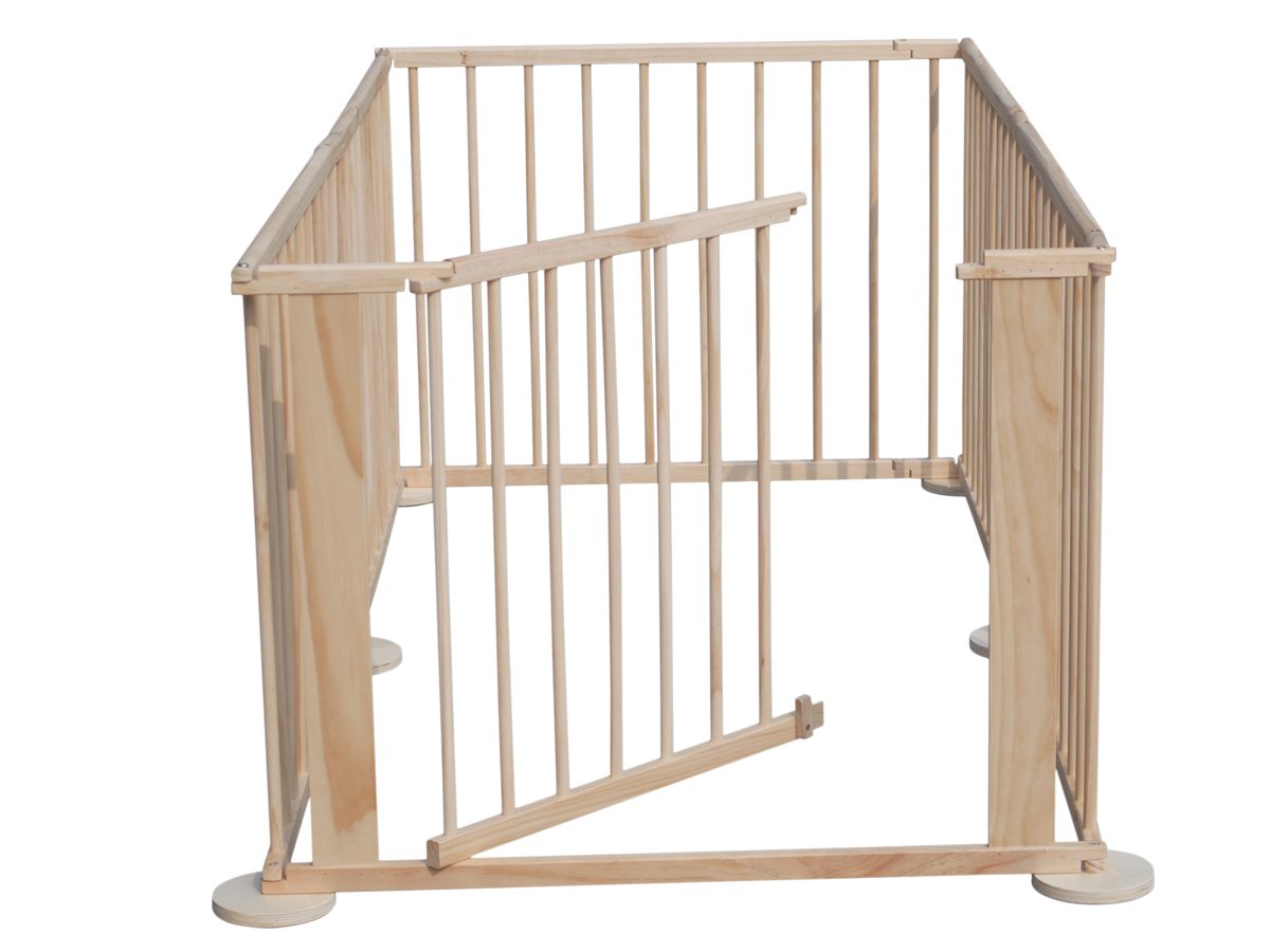 6 Side Baby Child Wooden Foldable Playpen Play Pen Room Divider Heavy