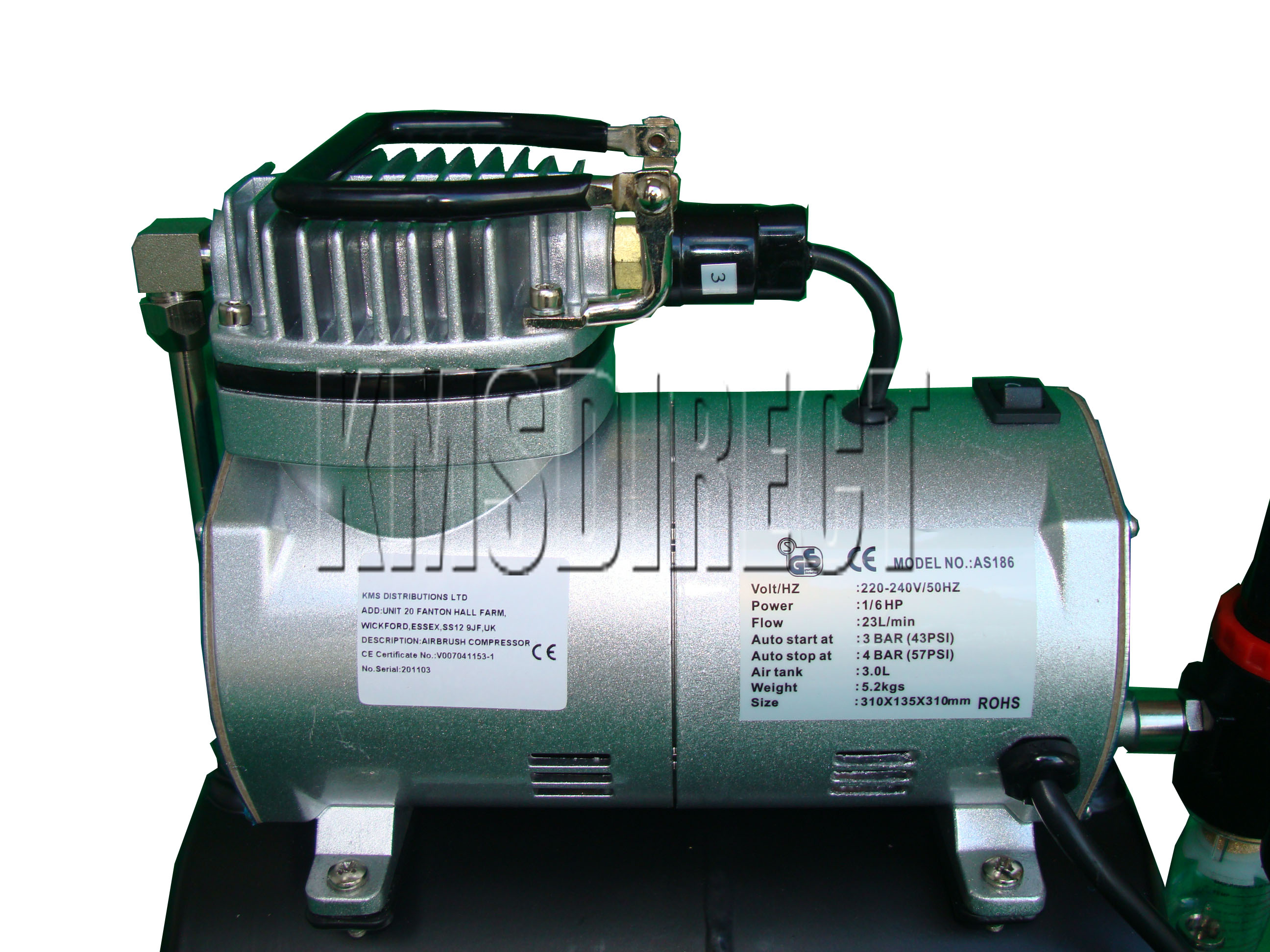 Complete Airbrush Kit + Compressor With Tank AS186 Spare Repair