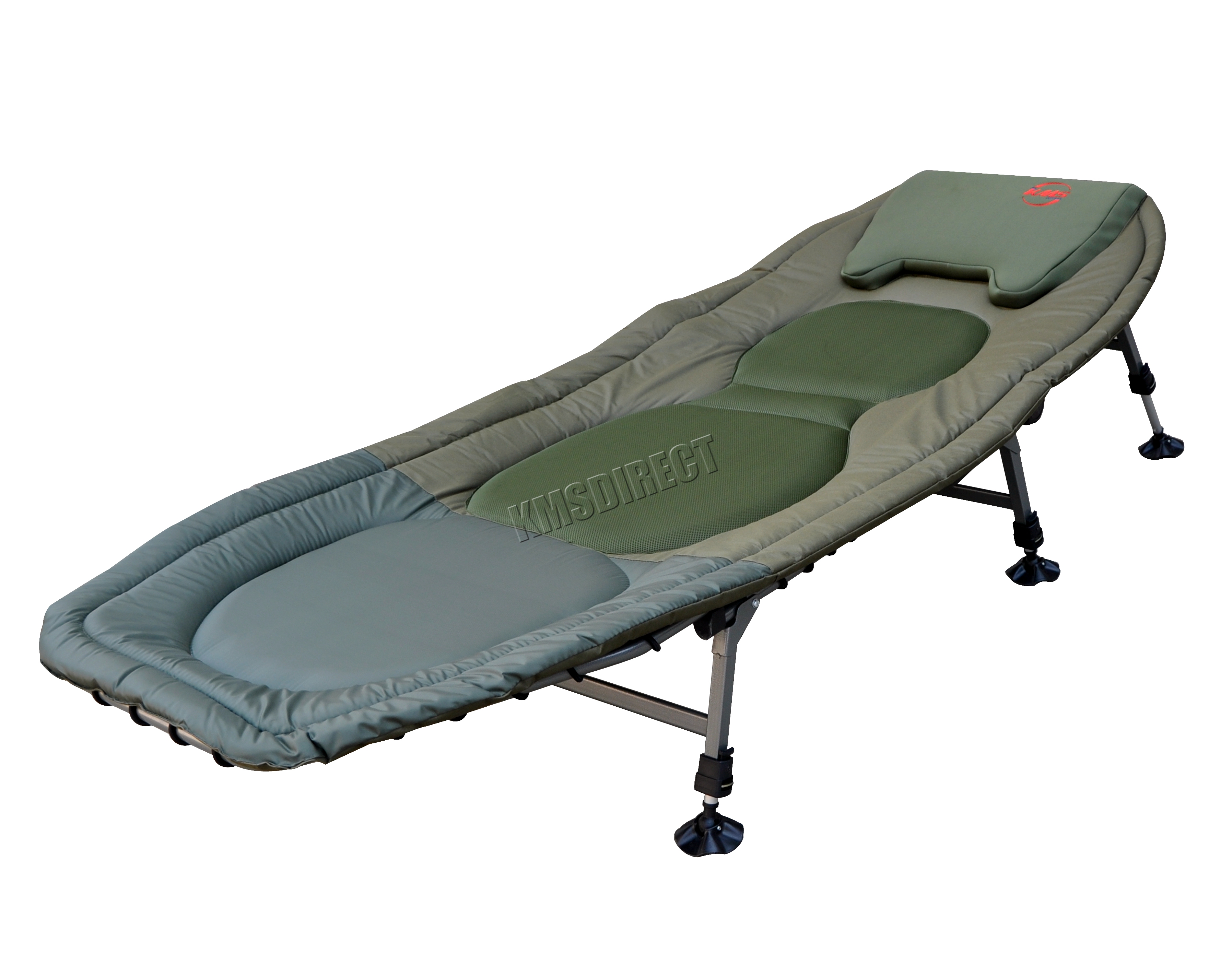 Portable Carp Fishing Bed Chair Bedchair Camping 6 Adjustable Legs