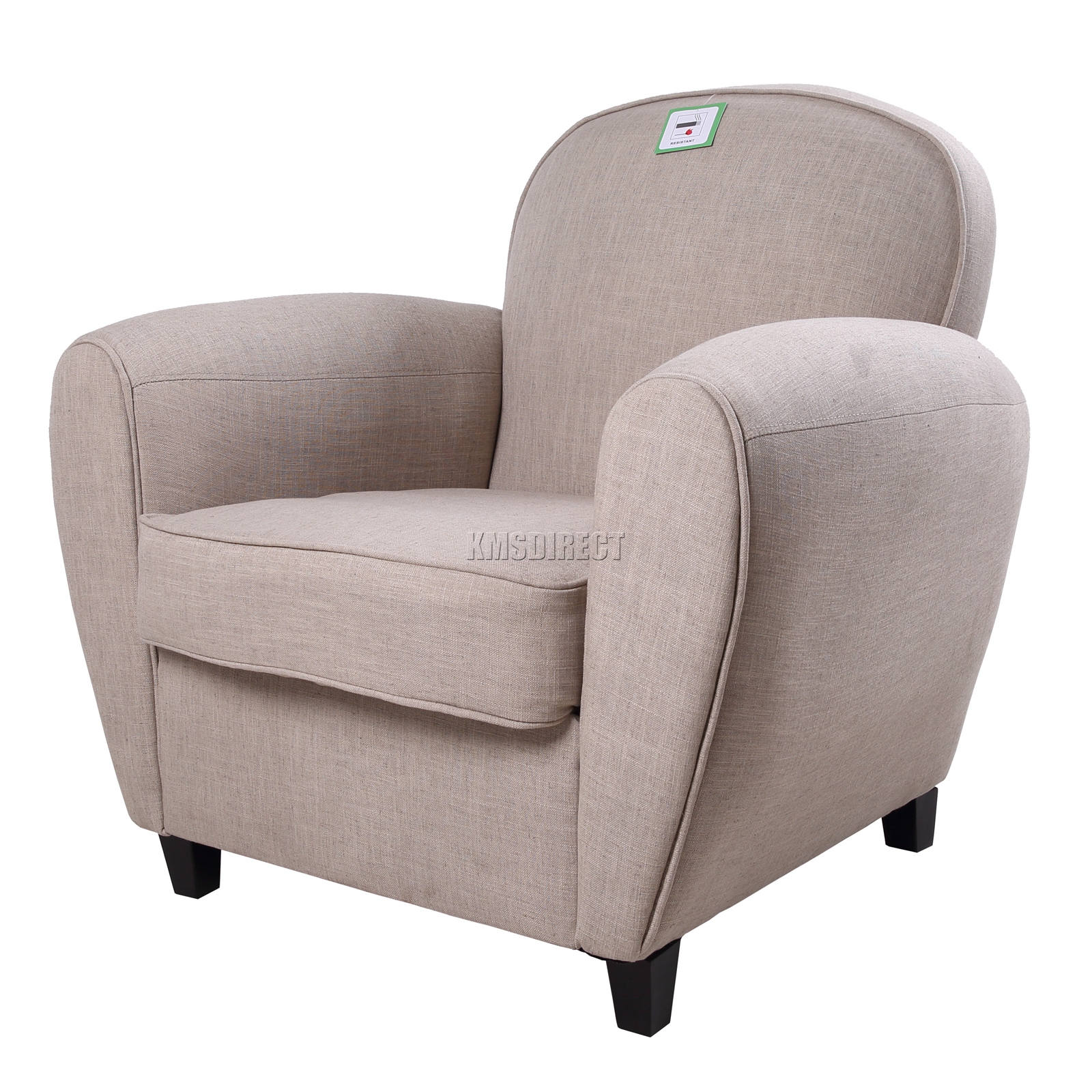 FoxHunter Linen Fabric Tub Chair Armchair 2094 Sofa Dining Living Room