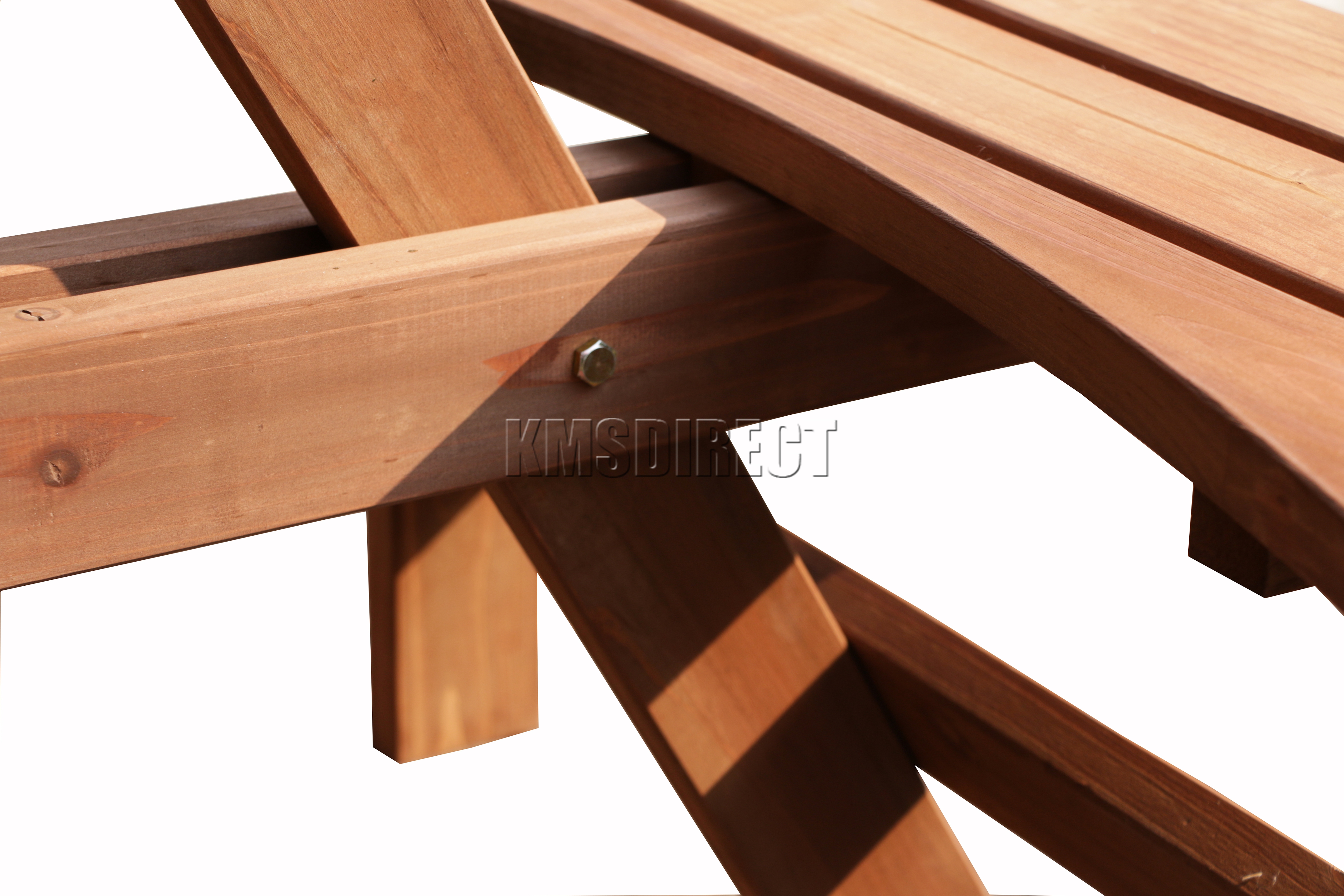 Garden Patio 8 Seater Wooden Pub Bench Round Picnic Table Sentinel Garden Patio 8 Seater Wooden Pub Bench Round Picnic Table Furniture Brown New