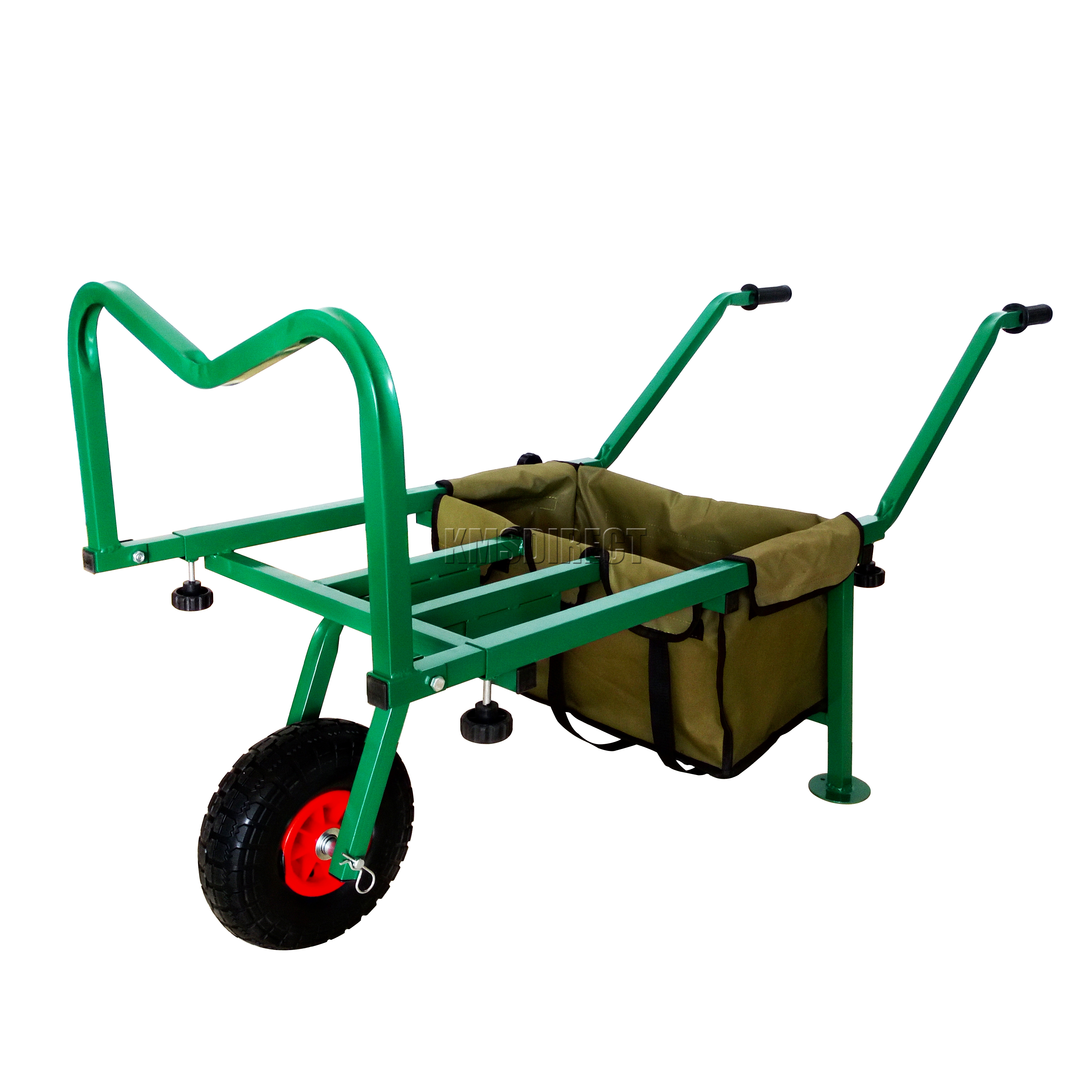 FoxHunter Fishing Trolley Pneumatic Wheel Barrow Cart Buggy with