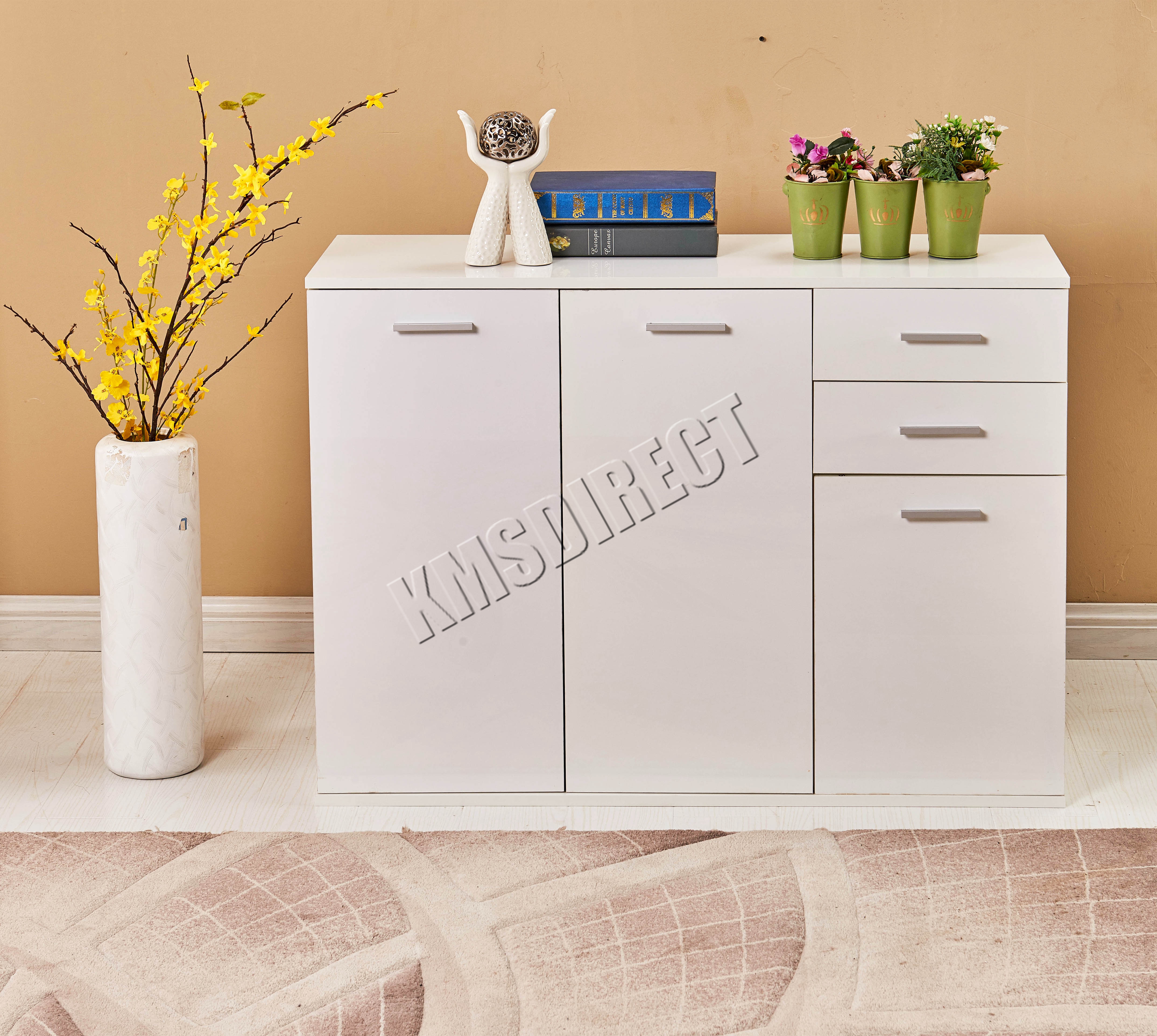 Foxhunter White High Gloss Cabinet Unit Sideboard Drawers - Foxhunterwhitehighglosscabinetunitsideboard foxhunter white high gloss cabinet unit sideboard drawers - foxhunterwhitehighglosscabinetunitsideboard