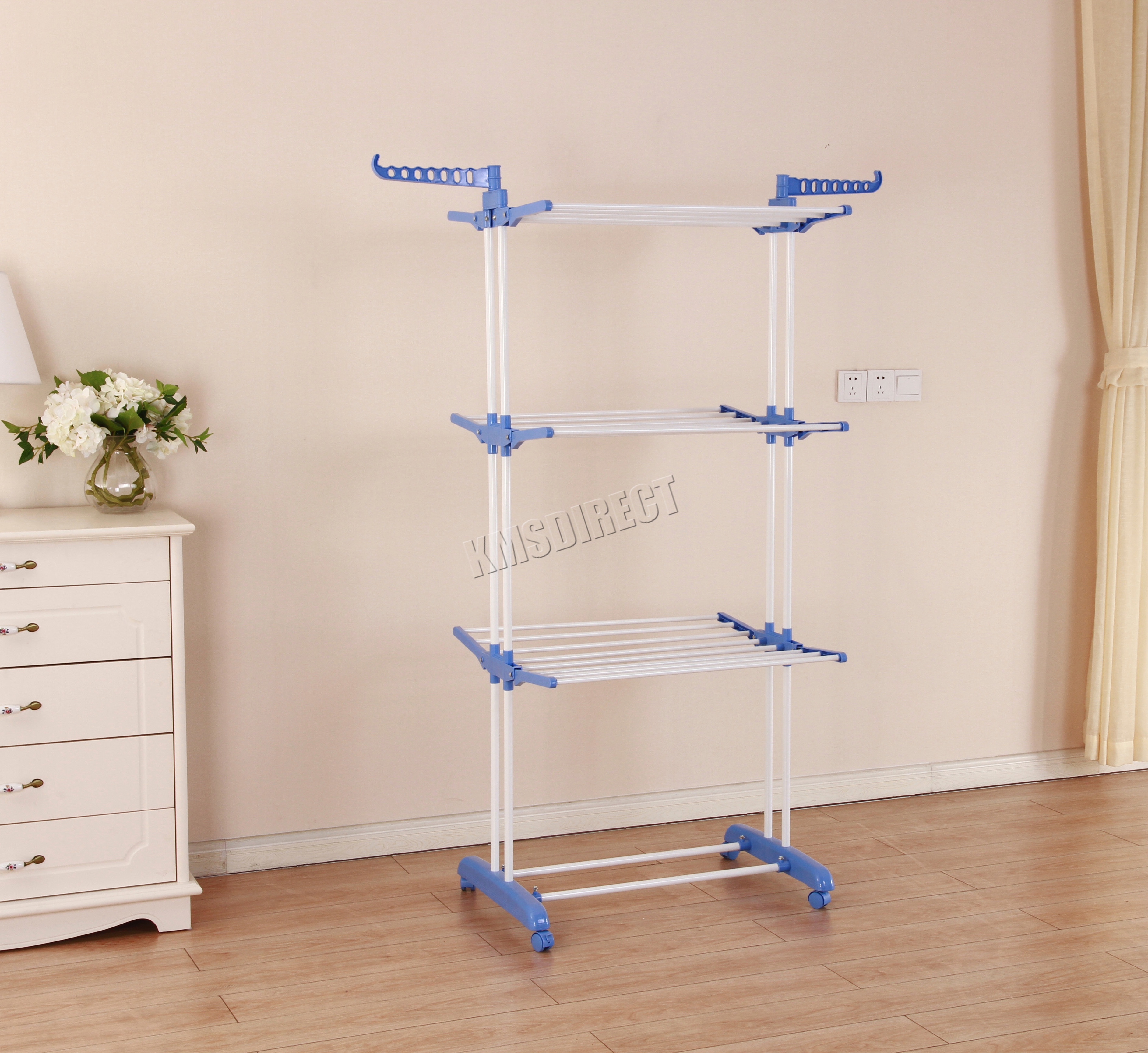 FoxHunter Foldable 3 Layer Clothes Airer Hanger Dryer Stand Rack Indoor