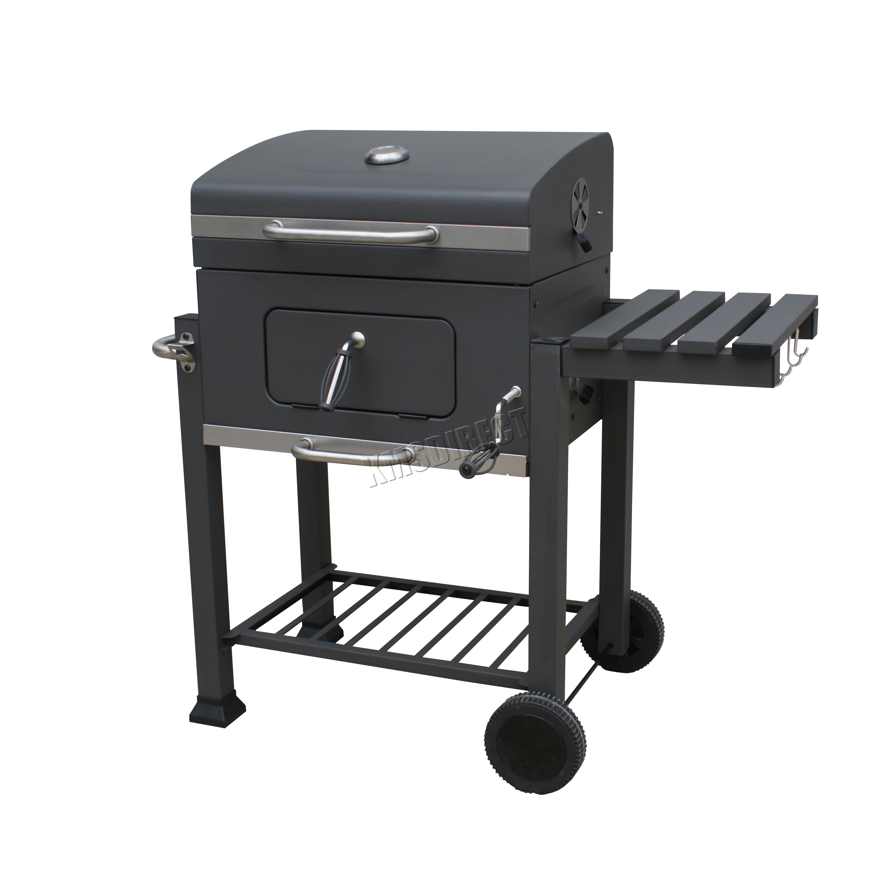 FoxHunter Charcoal BBQ Grill Barbecue Smoker Garden Portable Outdoor CBG01 Grey eBay