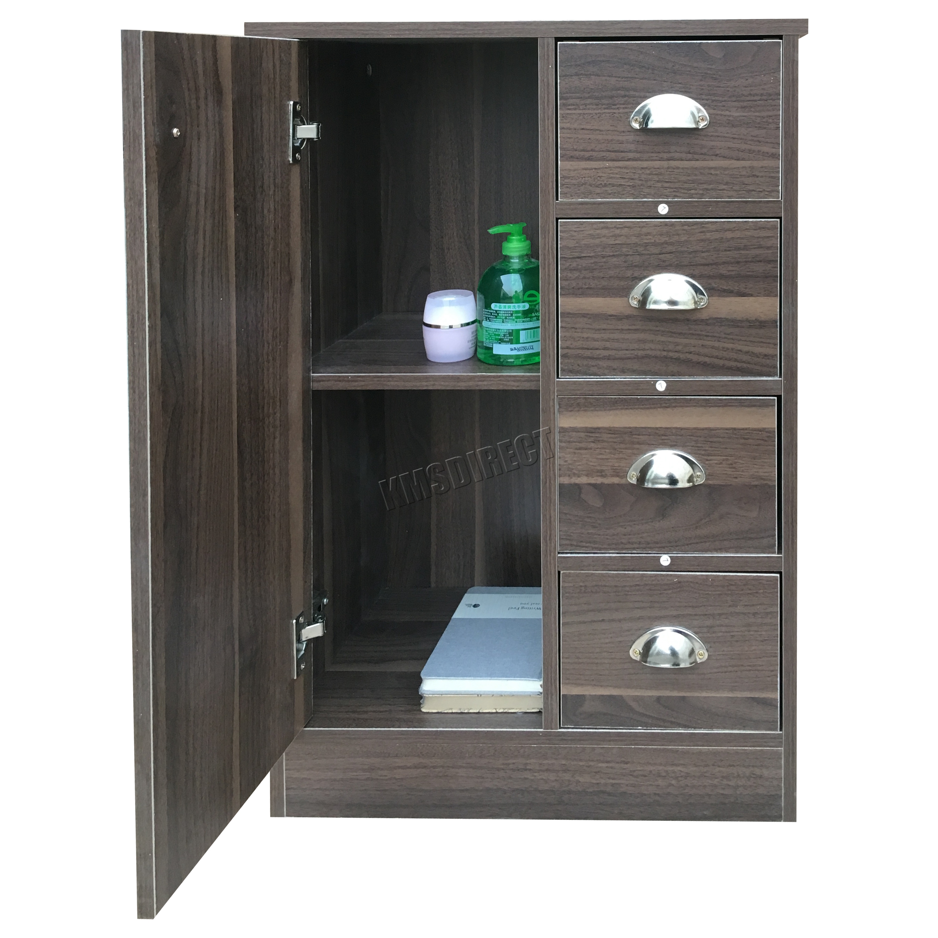 FoxHunter 4 Drawer 2 Shelves Bathroom Storage Cupboard