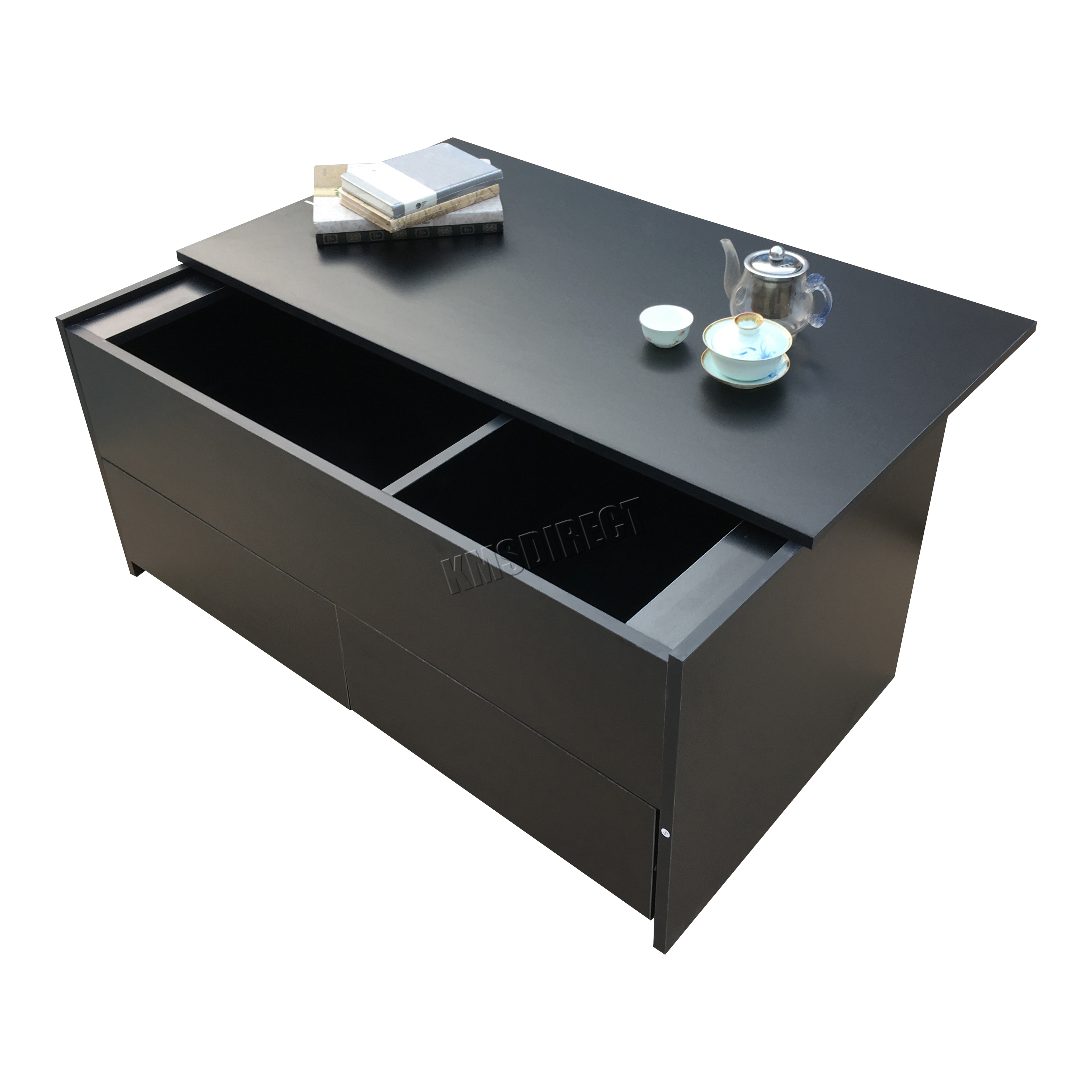 FoxHunter Slide Top coffee Table With Storage and Drawer Living Room
