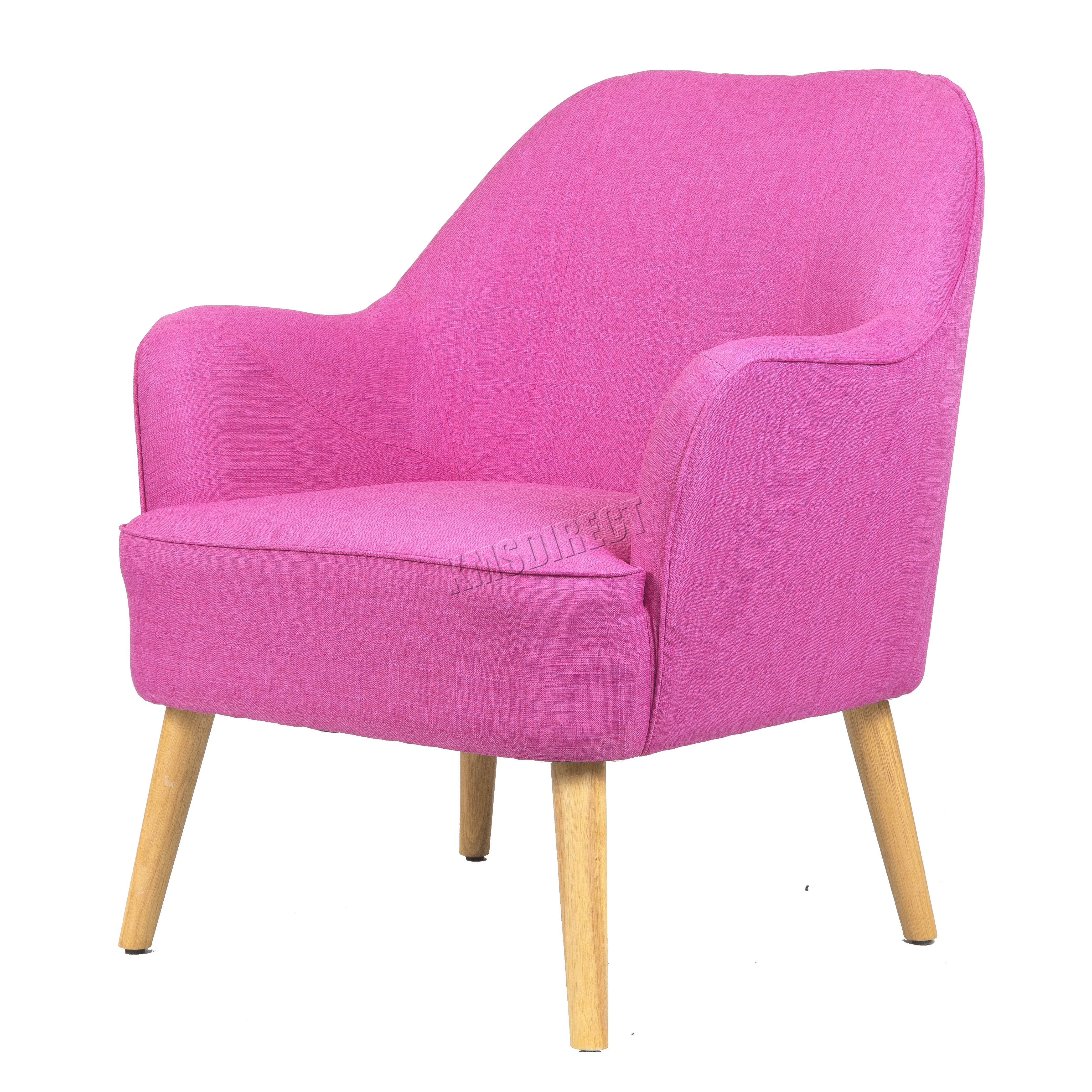 FoxHunter Linen Fabric Tub Chair Armchair Dining Living Room Lounge