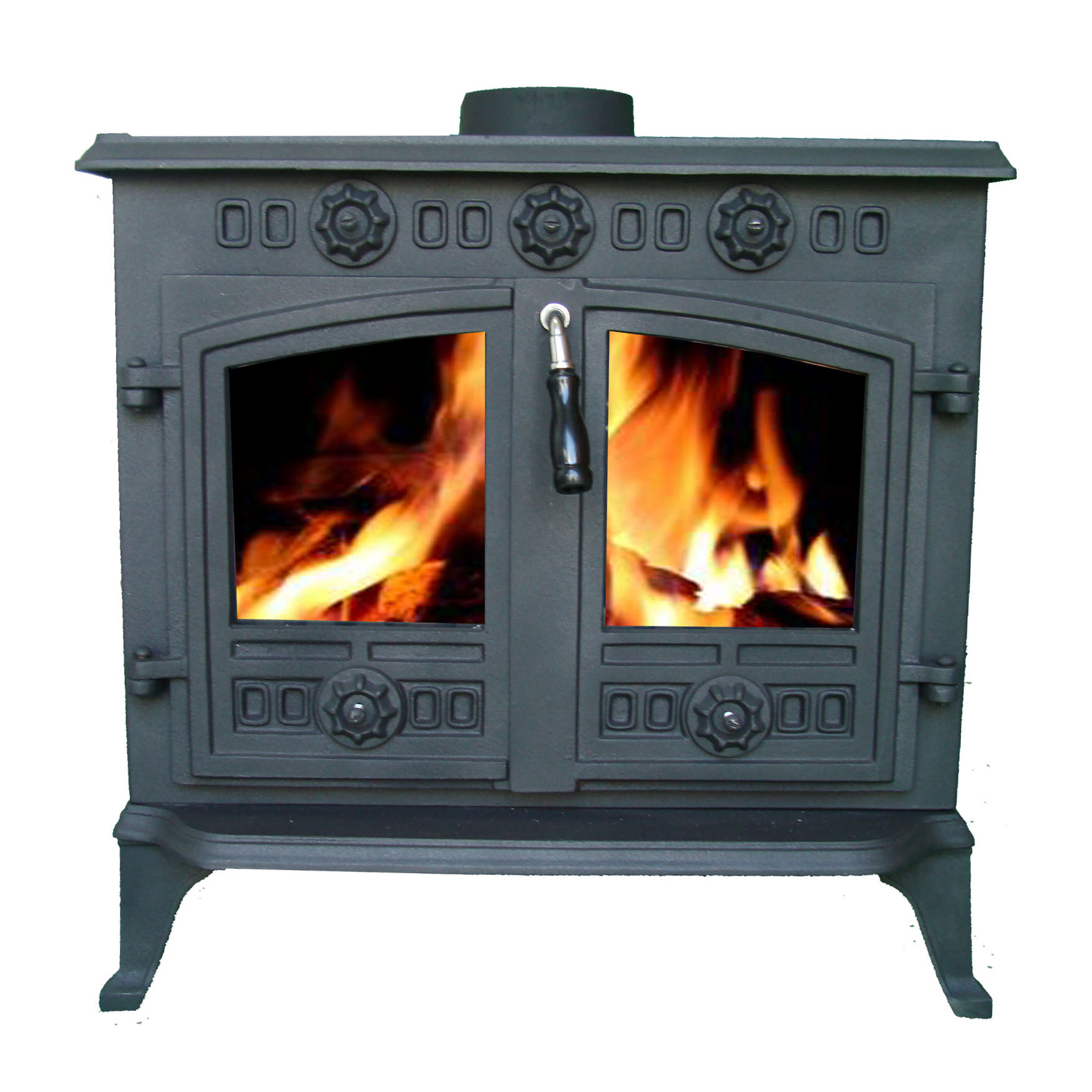 WoodBurner NEW Cast Iron Log Burner MultiFuel Wood Burning 12kw Stove JA006 eBay