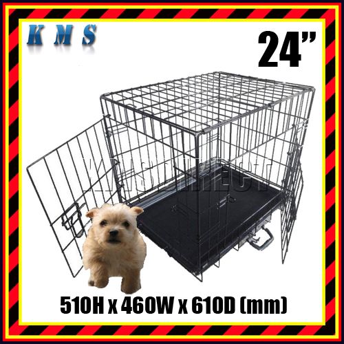 Pet Dog Puppy Cat Training Cage Crate Carrier 24