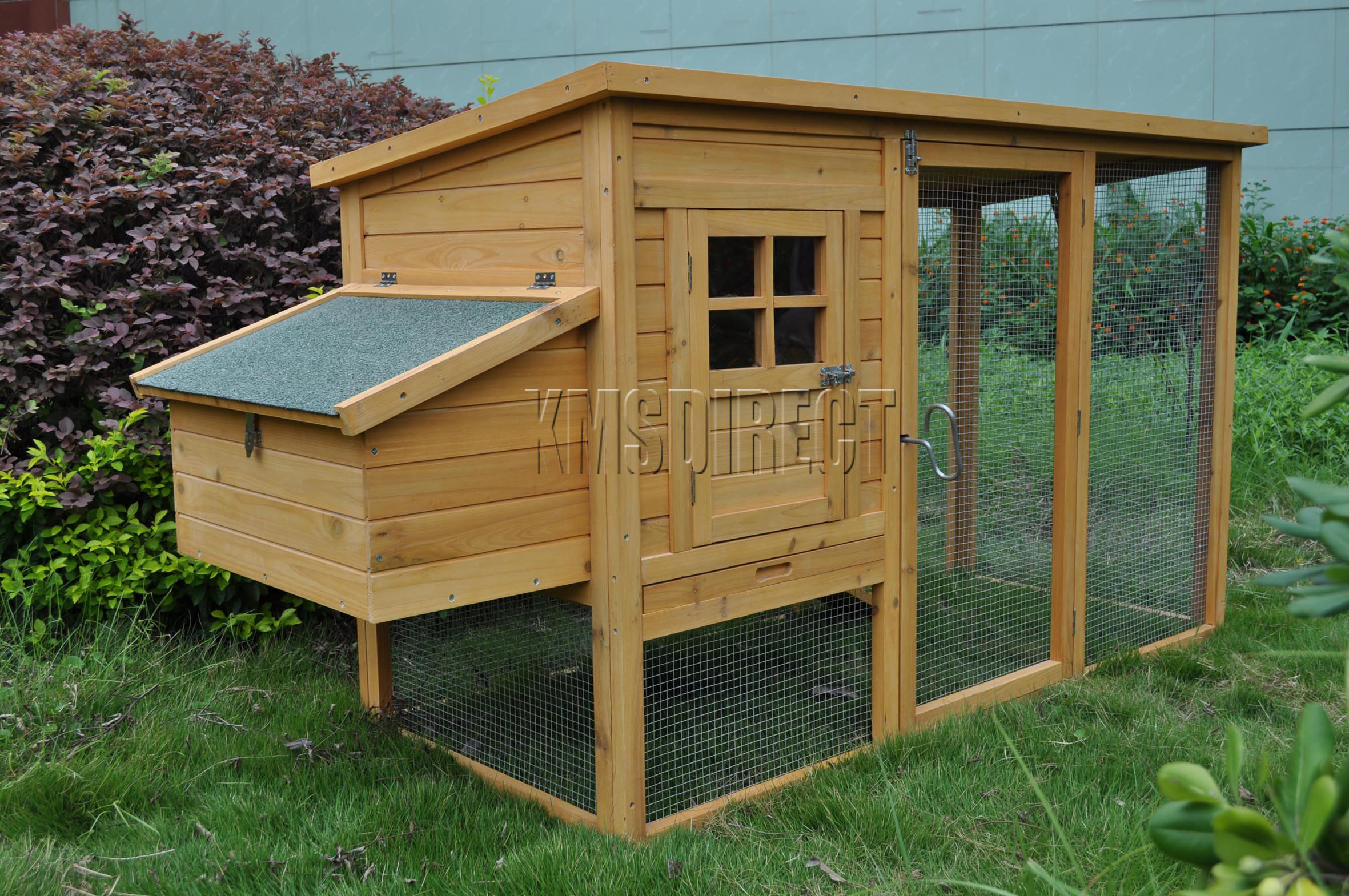 Wooden Chicken Coop Poultry House Hen Ark with Run eBay