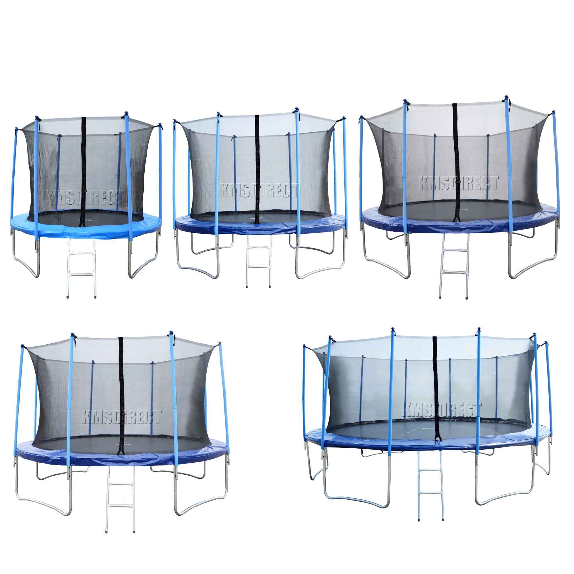 8FT 10FT 12FT 14FT 16FT Trampoline With Safety Enclosure Net Ladder