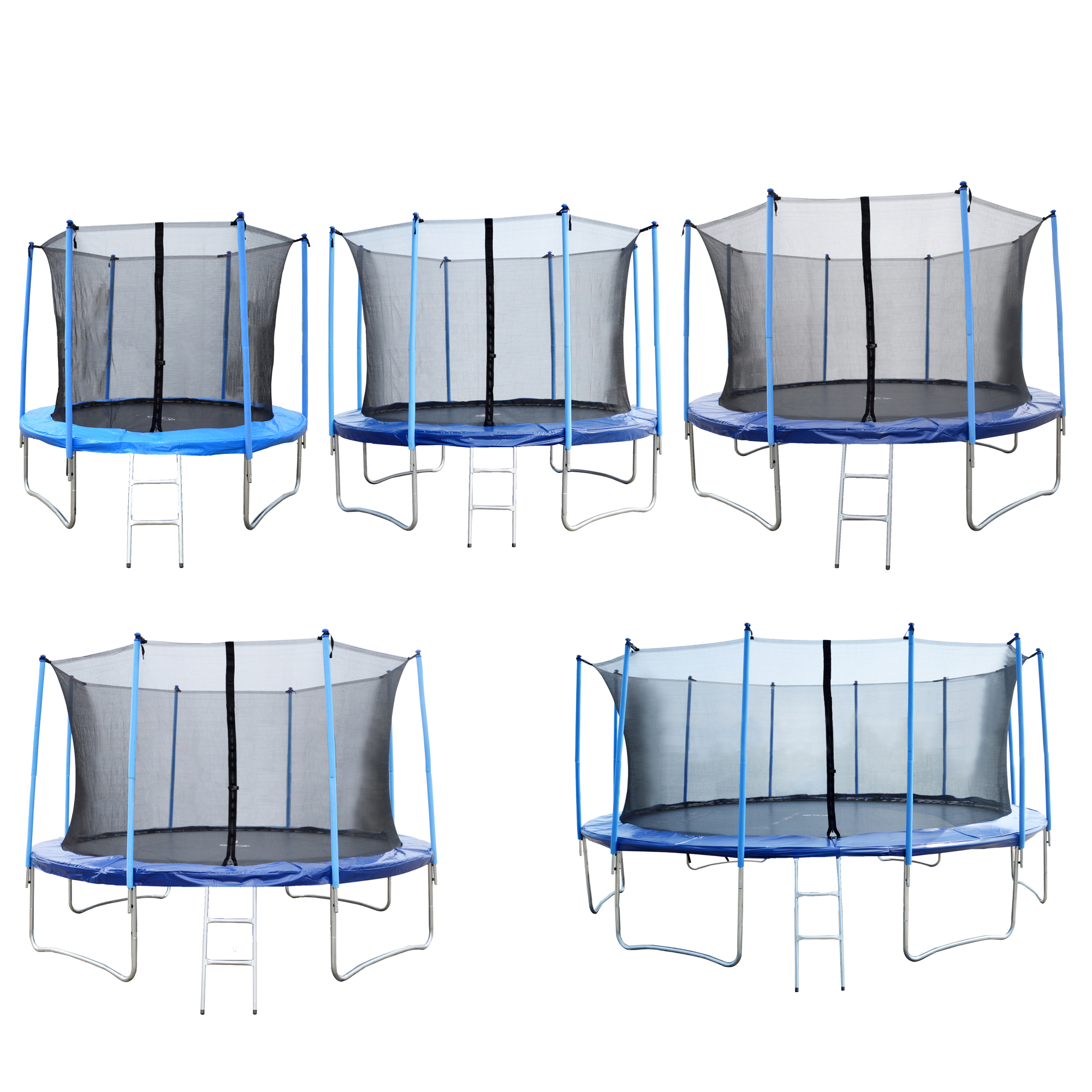 8FT 10FT 12FT 14FT 16FT KMS Trampoline With Ladder Rain Cover Enclosure ...