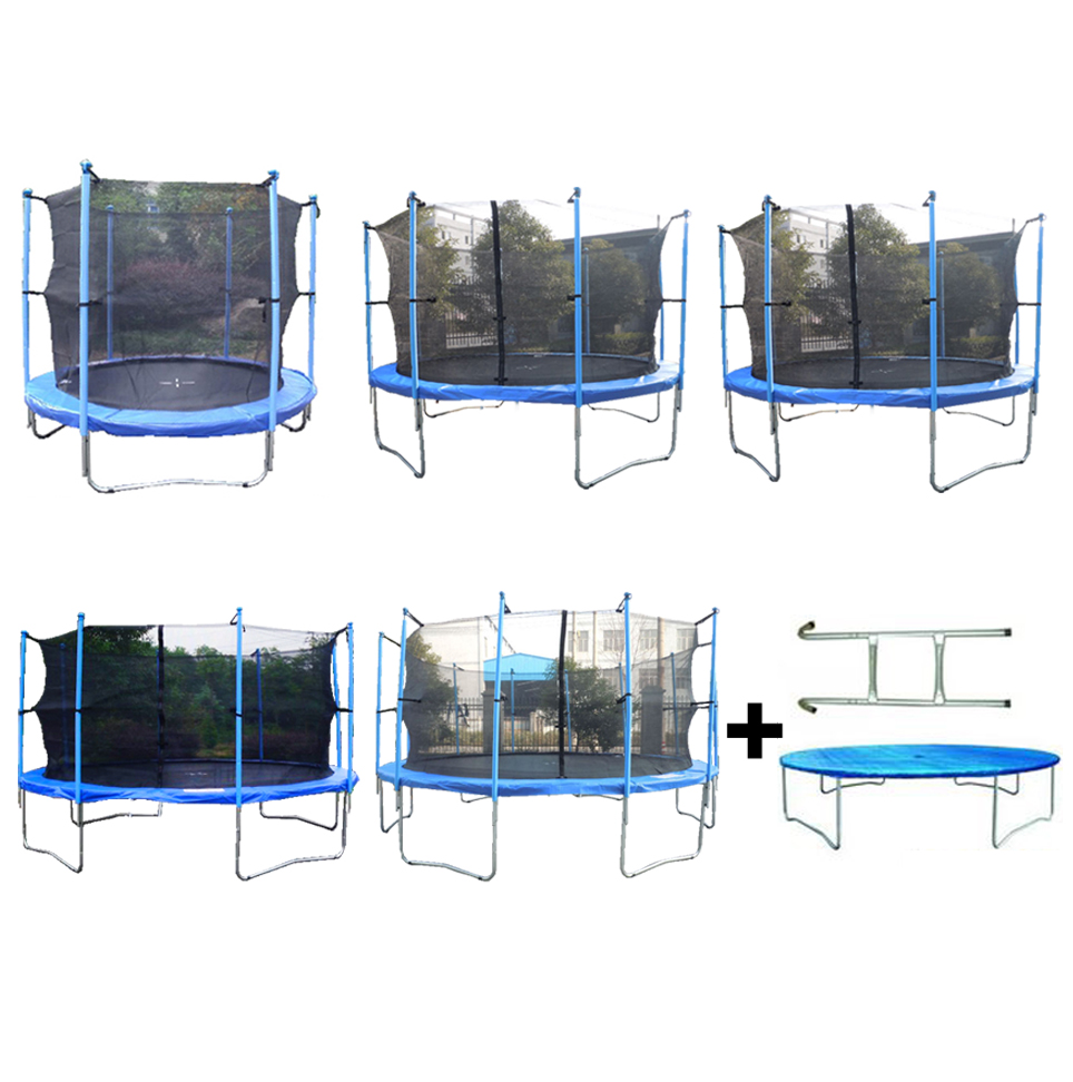 8FT 10FT 12FT 14FT 16FT Trampoline With Ladder Rain Cover Safety