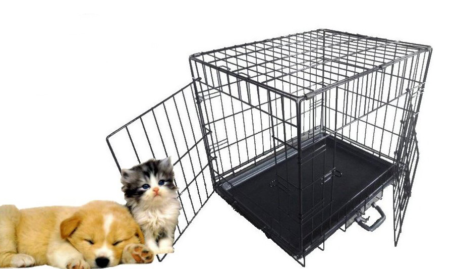 Pet Dog Puppy Training Cage Crate Carrier Vet Style Small Medium Large
