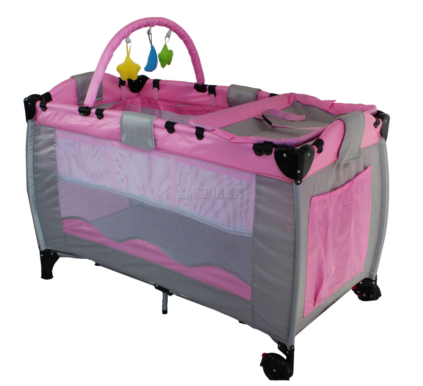 New Pink Portable Child Baby Travel Cot Bed Playpen Play Pen