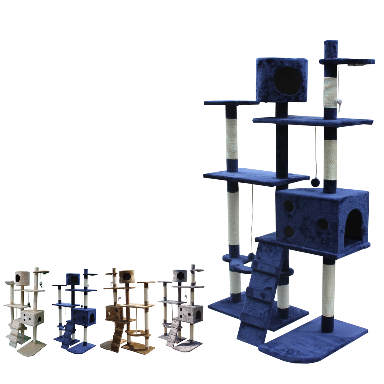 Kitten Cat Tree Scratcher Scratching Post Sisal Climbing Toy Activity