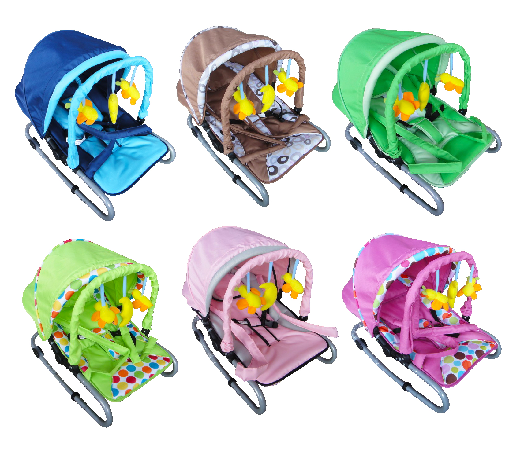 FoxHunter Infant Bungee Bouncer Baby Rocker Recline chair With Hood and