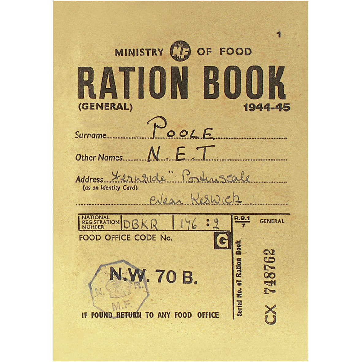 Template For Making A Ration Book