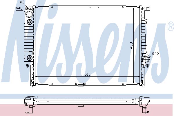 NISSENS Radiator BMW 5 E34 530i M30 No AC Auto 8891