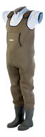 View Item NEW DAIWA NEOPRENE CHEST WADER CLEATED or FELT SOLE