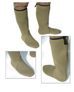 View Item NEW NEOPRENE KNEE LENGTH BOOT SOCK 4MM GREEN ALL SIZES