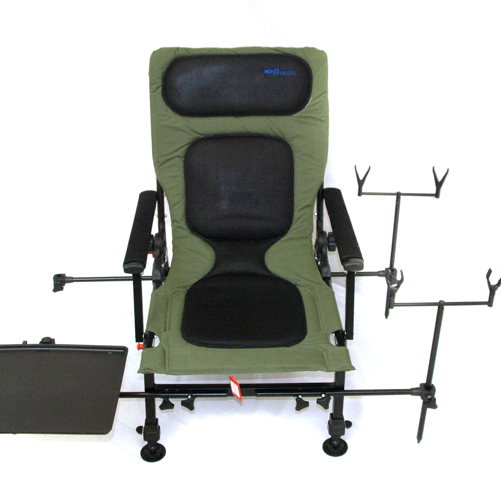 BISON DELUX CARP CHAIR FISHING STATION, ROD POD, BIVVY TABLE, BANK