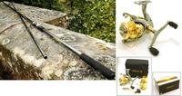View Item BISON 12 CARBON CARP PIKE ROD + SHAKESPEARE MACH 3 REEL